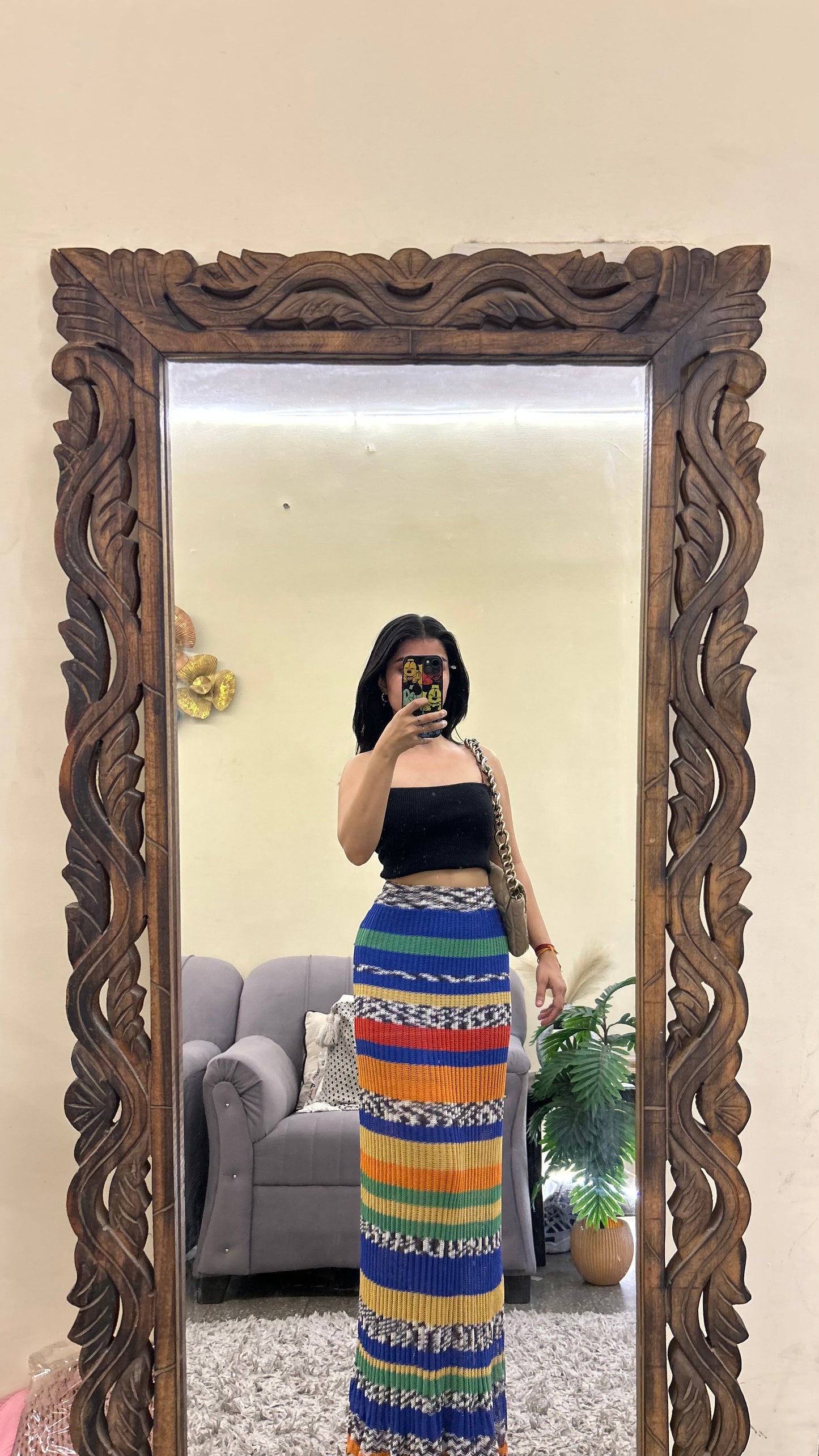 Zara Crochet skirt beautiful ( layer ) 28-32 waist/l:38