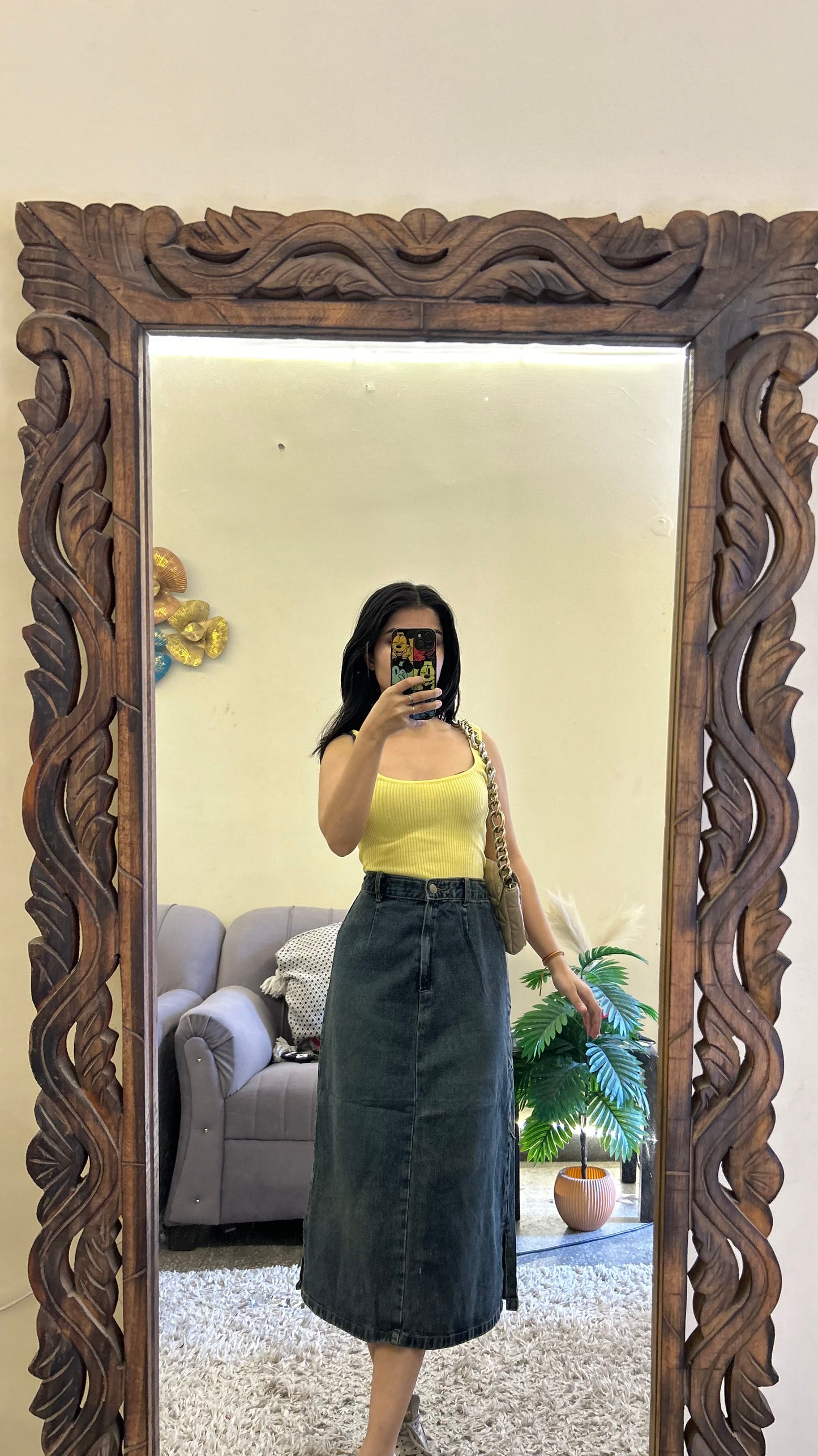55) Korean skirt 26 waist/l:27