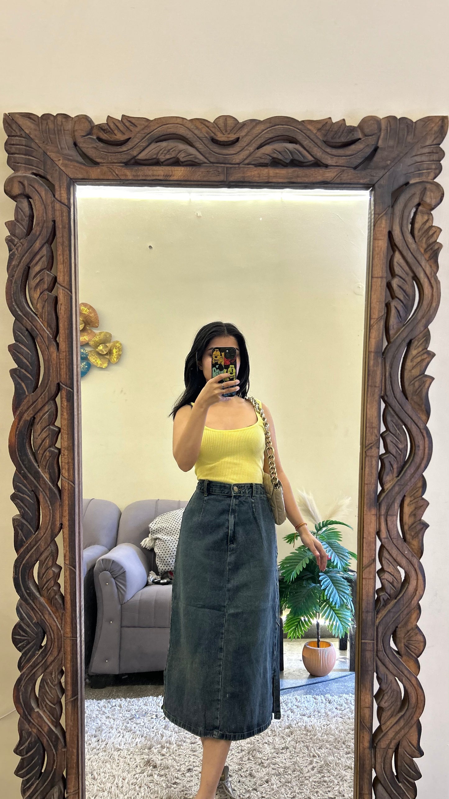 55) Korean skirt 26 waist/l:27