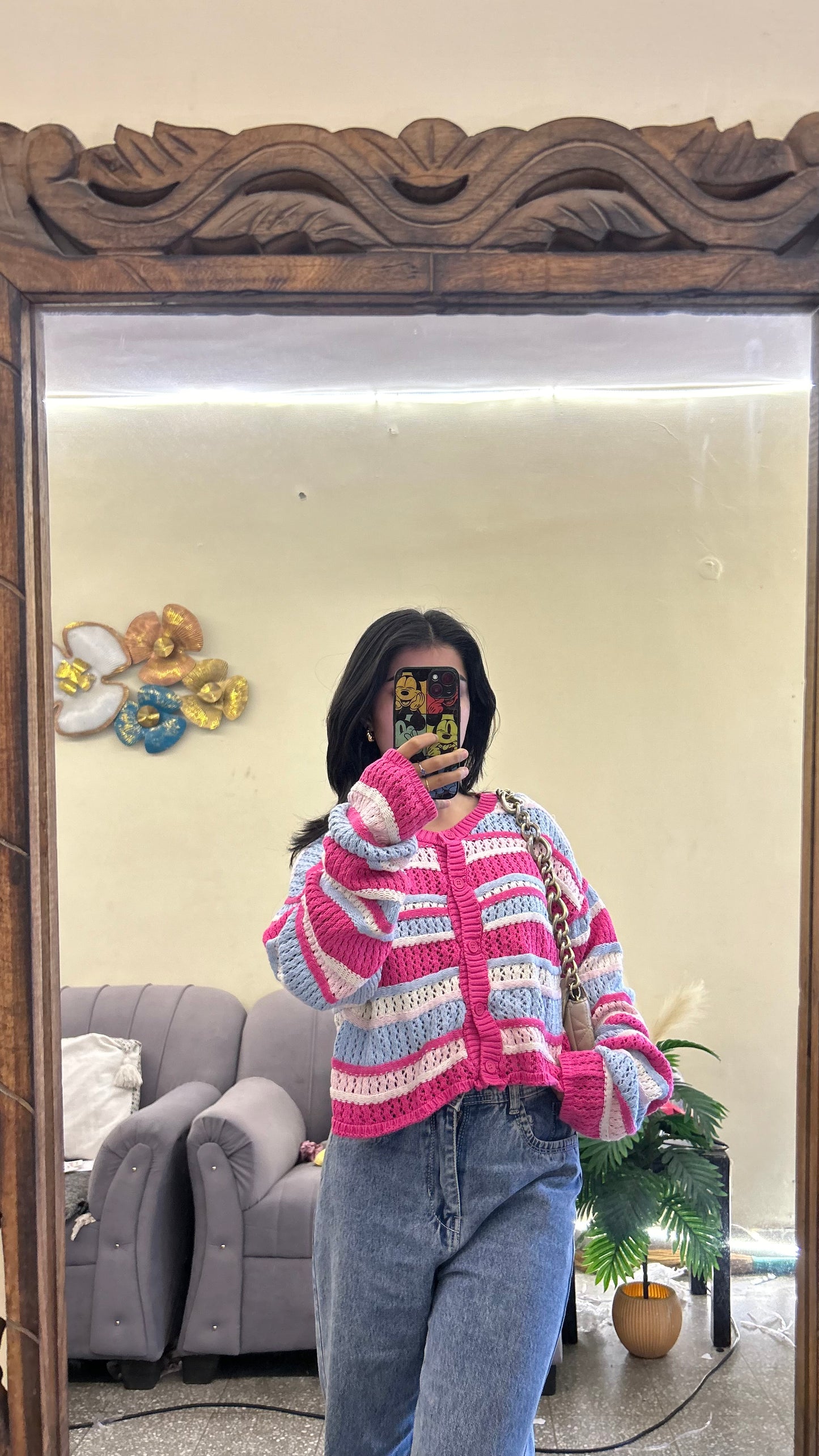 Warm crochet top M