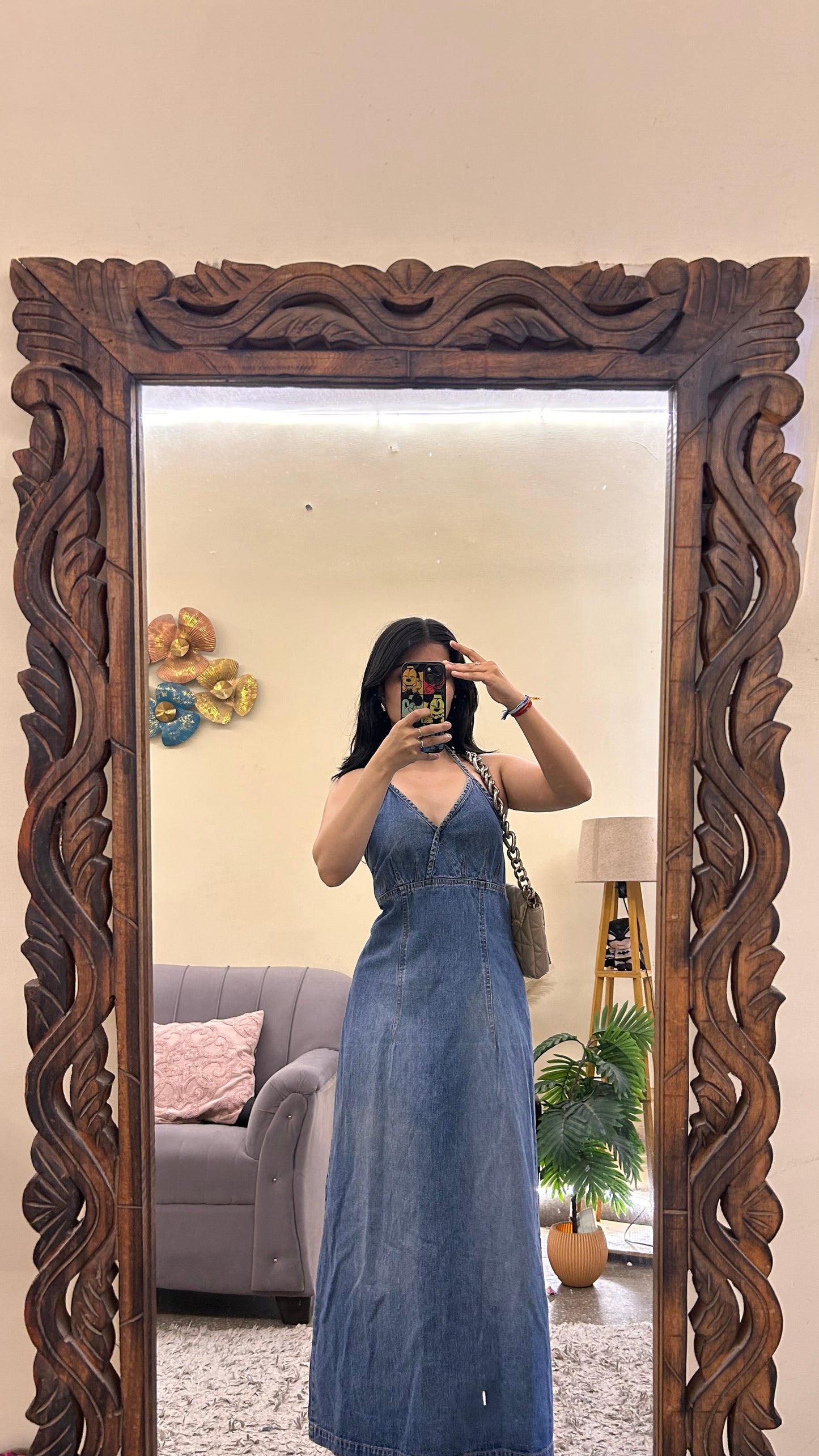 90)cute dress bust-36 / L -44