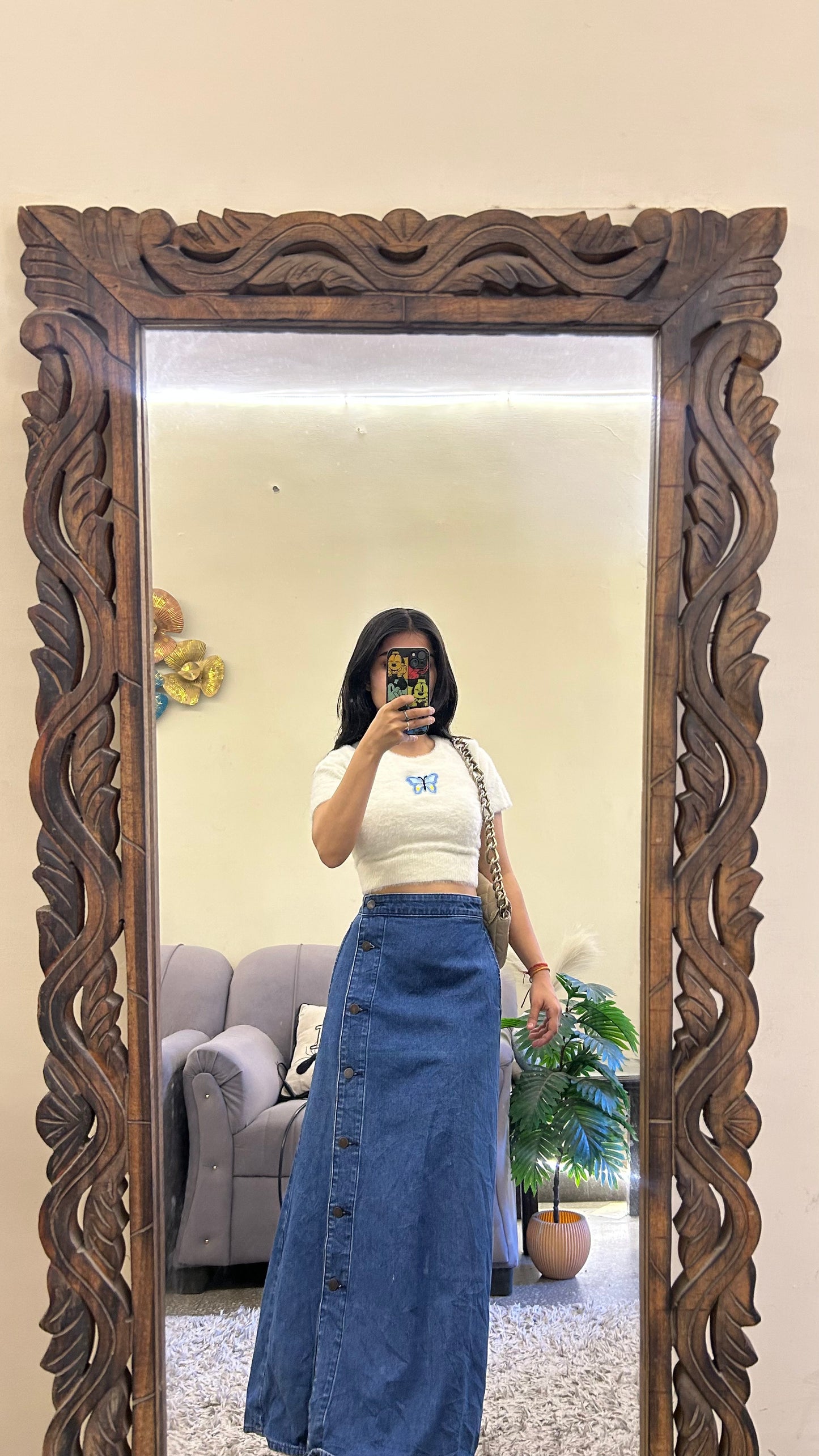 34) korean skirt 27 waist/l: 33