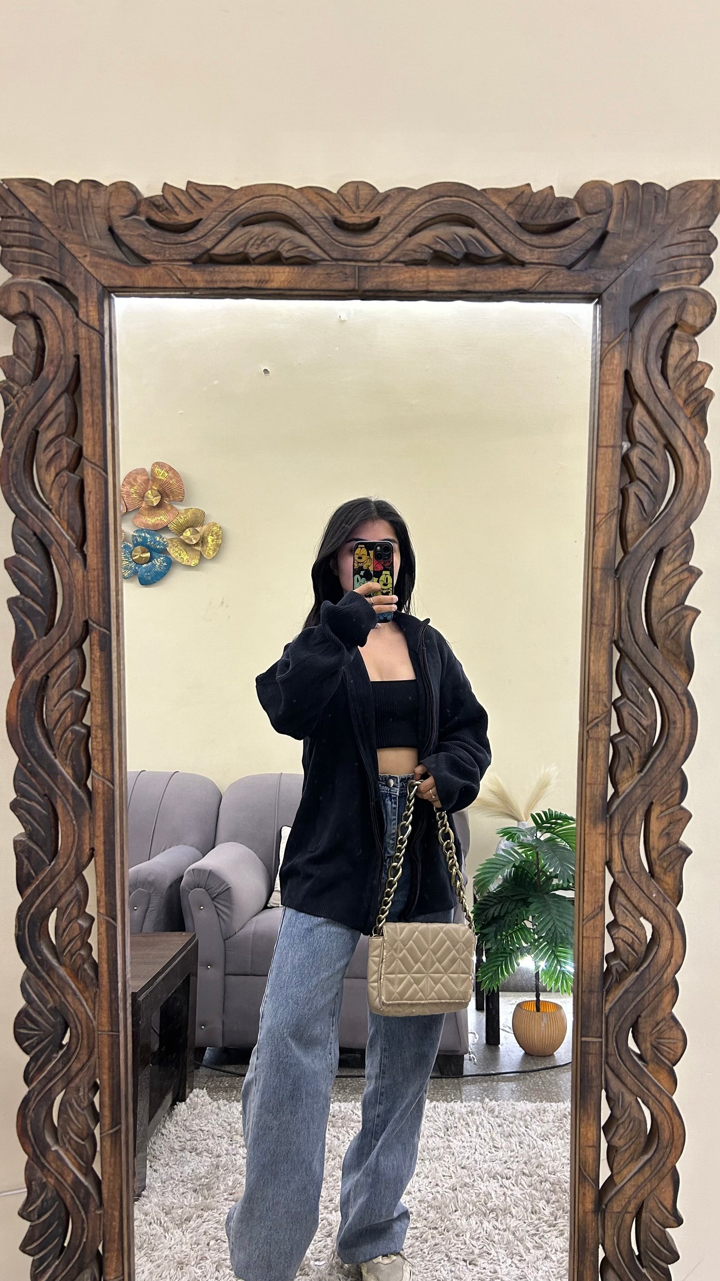 Zipped sweater M