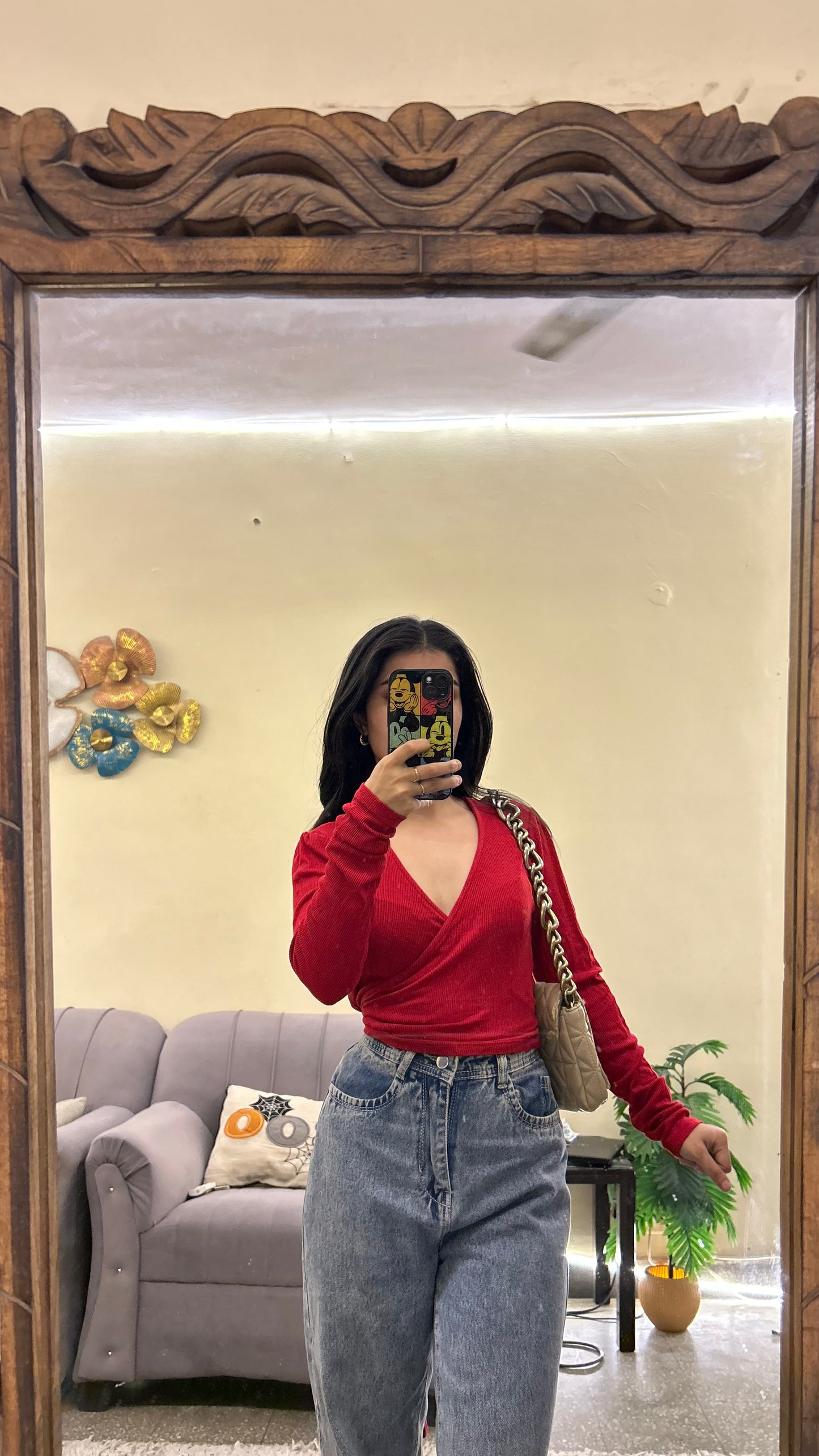 Cute top 32-36 bust wrap around