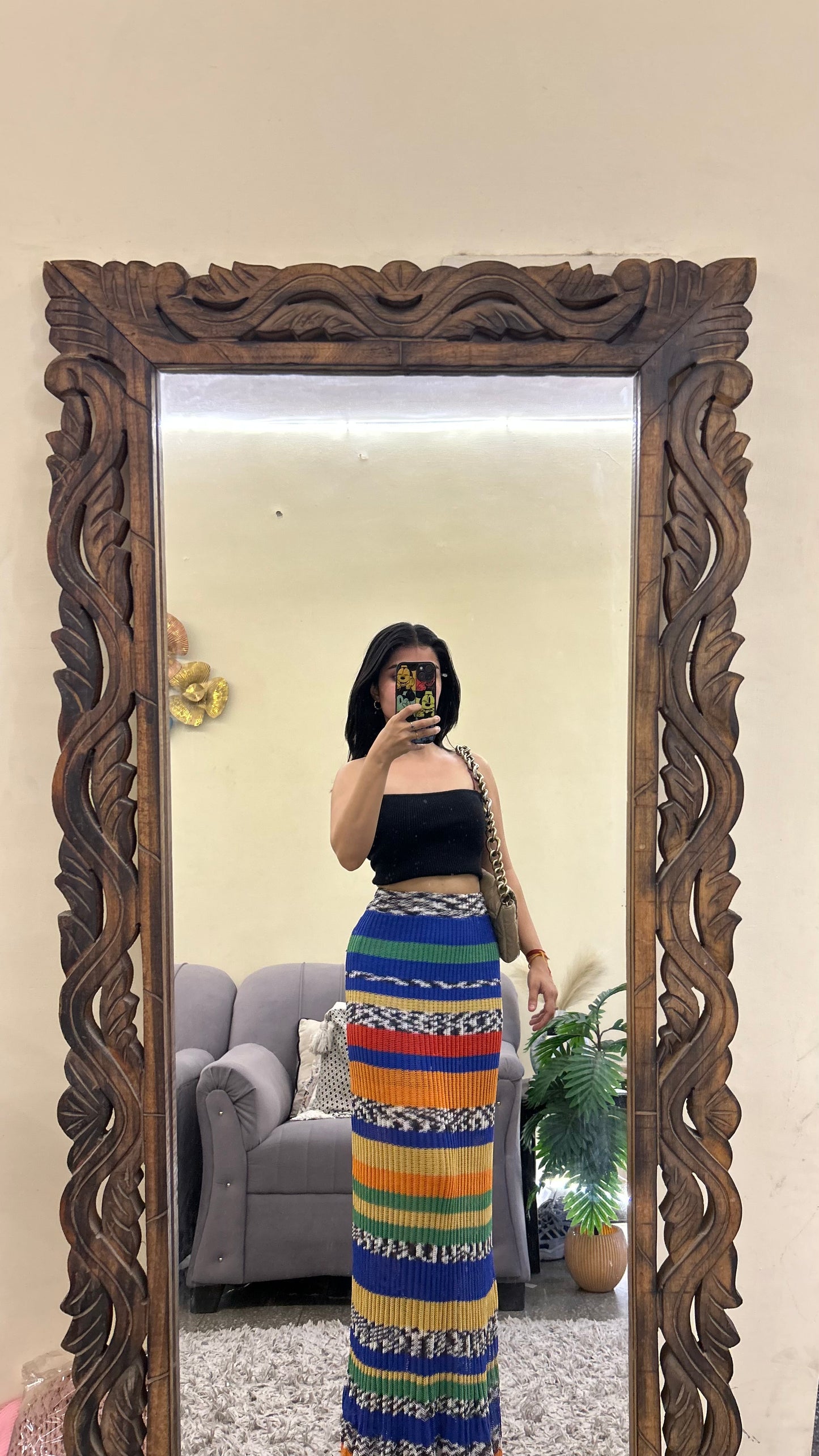 Zara Crochet skirt beautiful ( layer ) 28-32 waist/l:38