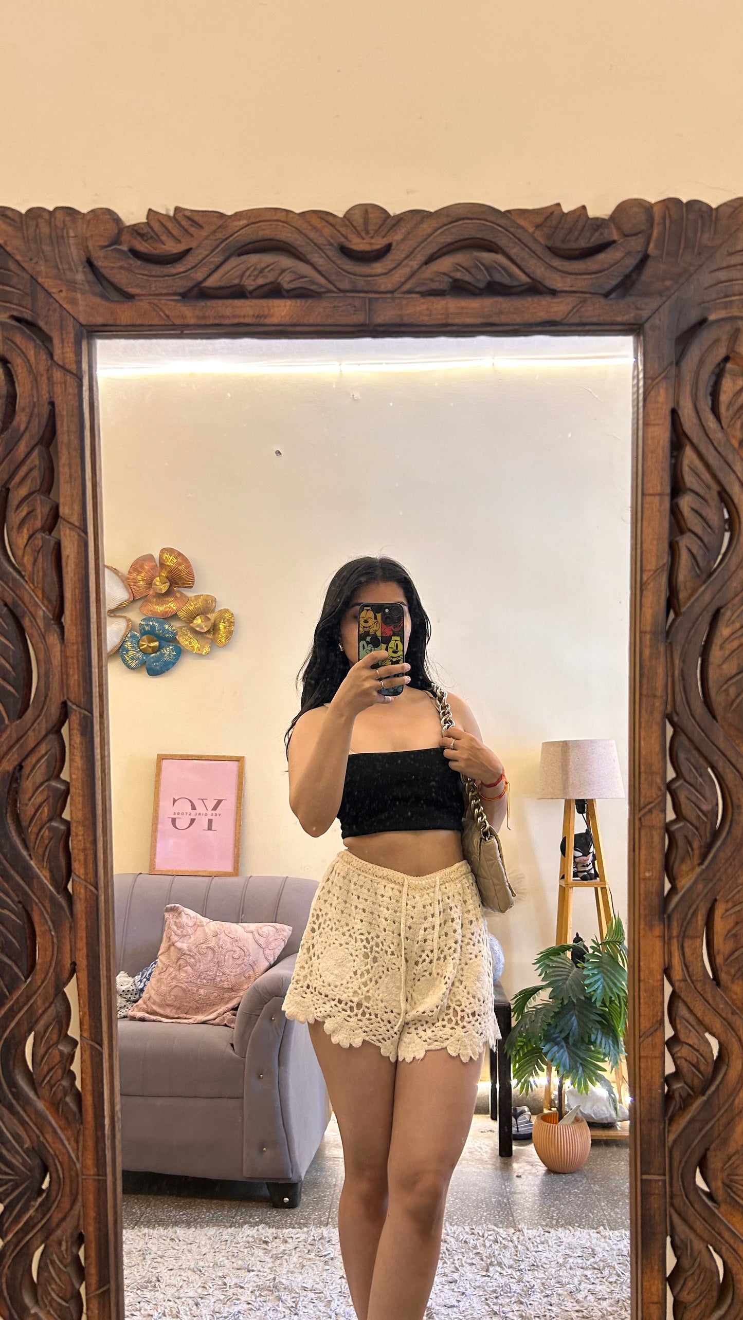 51)crochet skirt with layer waist 26-28 L-12