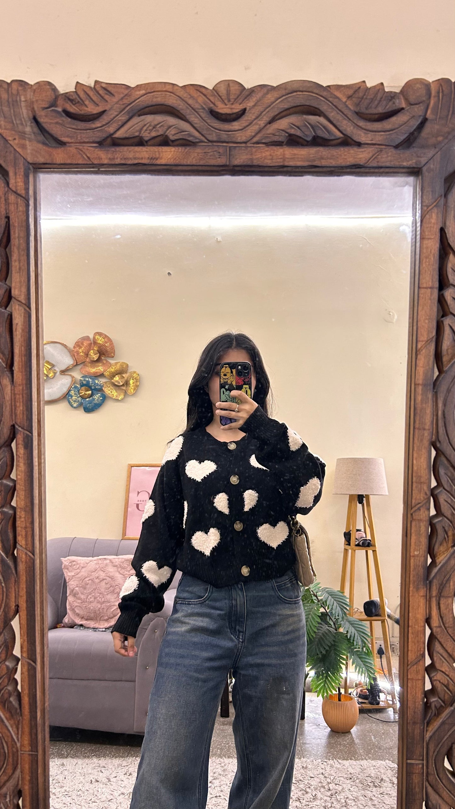 115)pintrest heart sweater size-xs-s