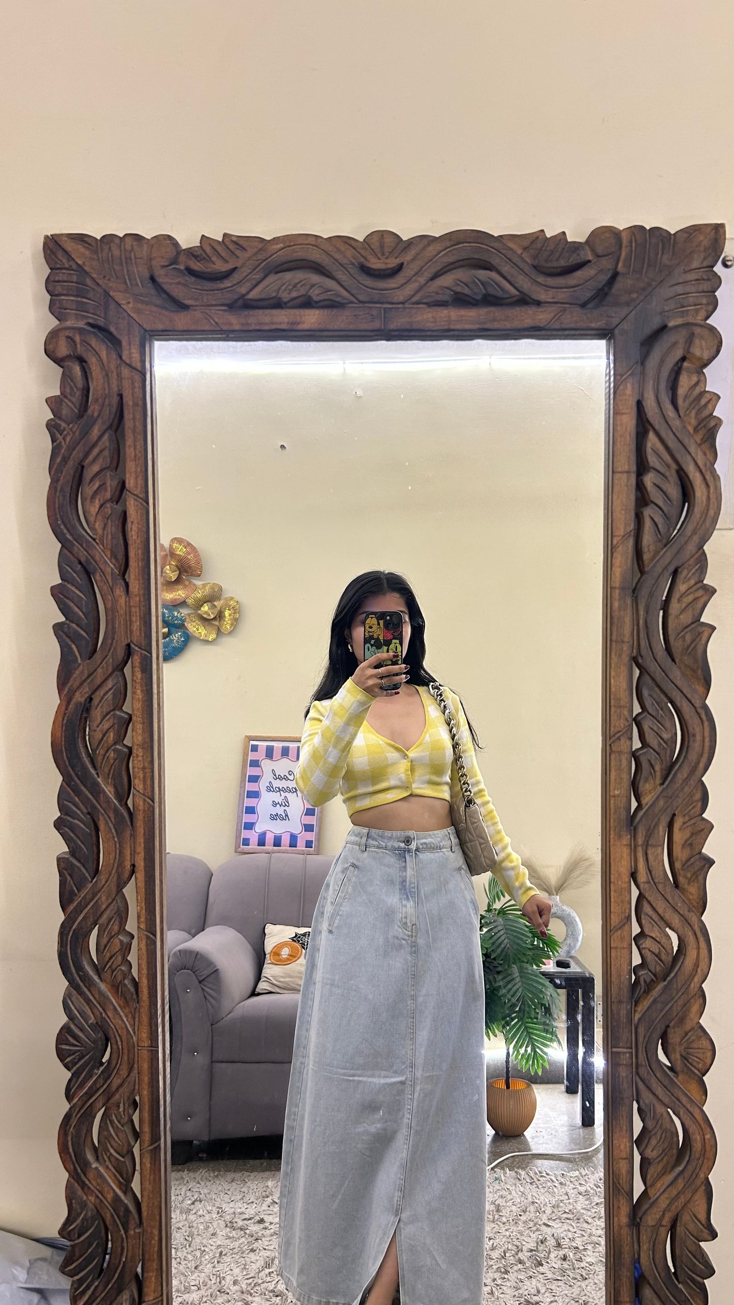 46) Korean skirt 28 waist/l:34