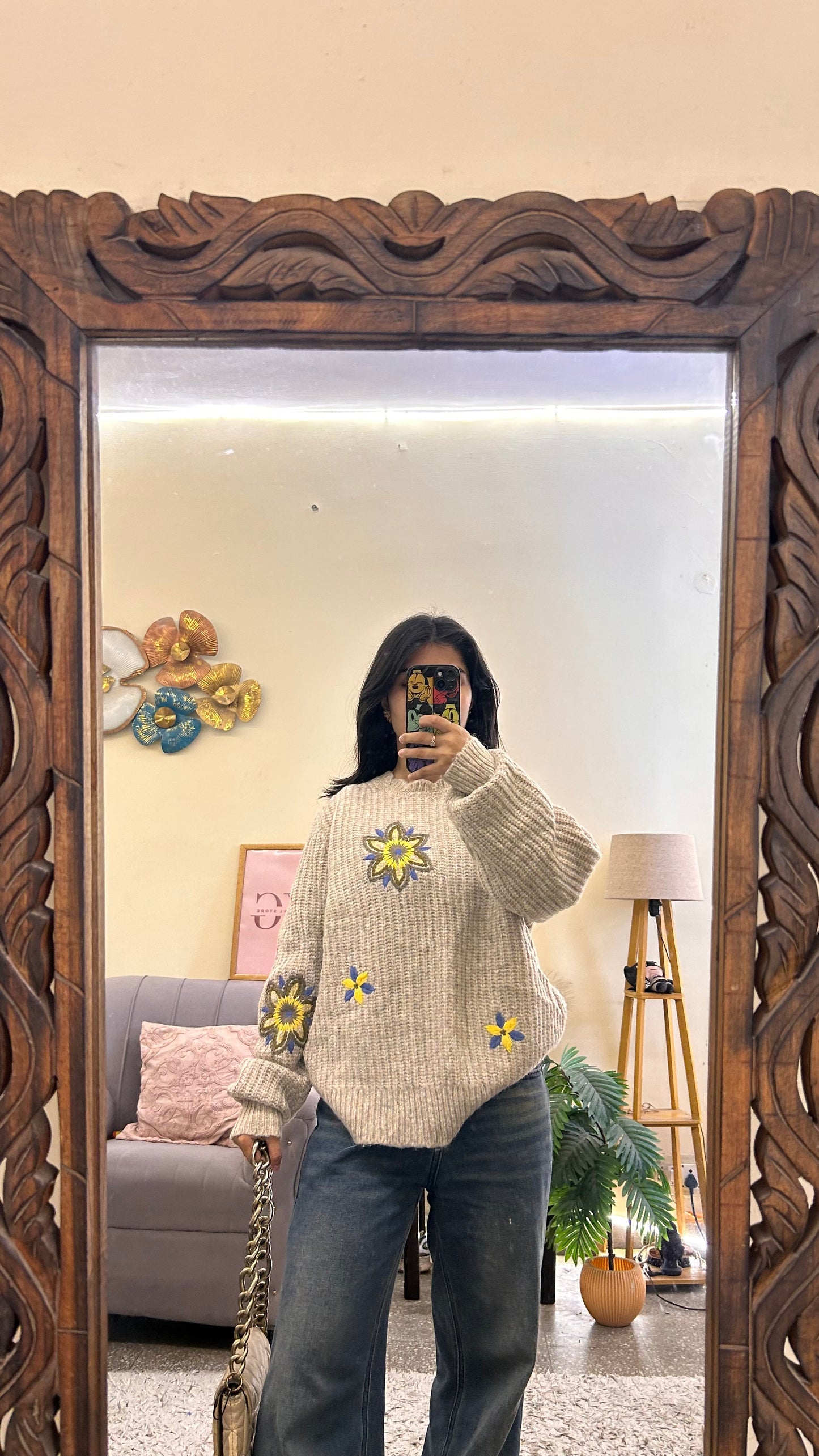 155)pintrest sweater size-m (embroidered)