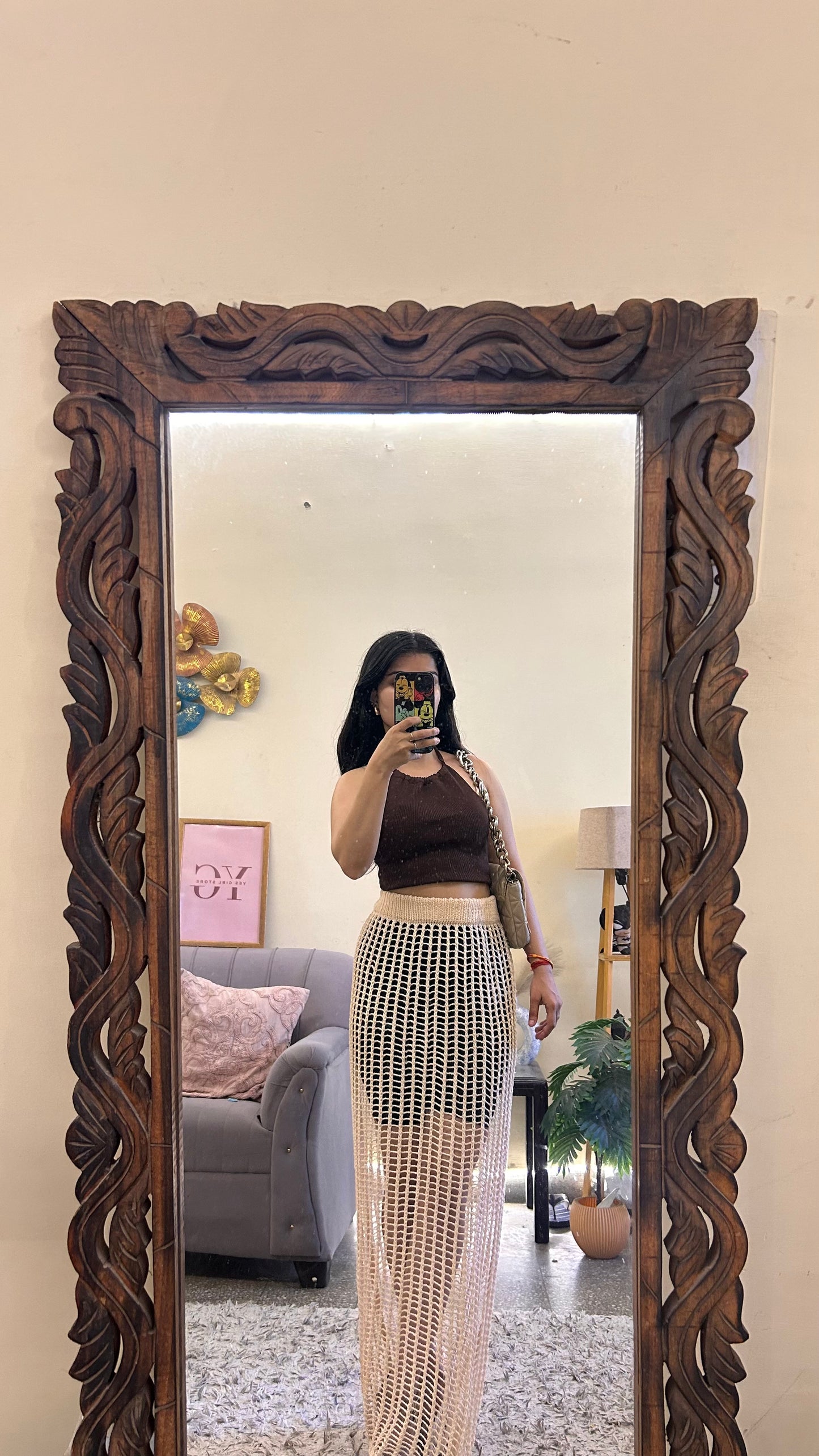 37)crochet skirt without layer waist 26-28 L-42
