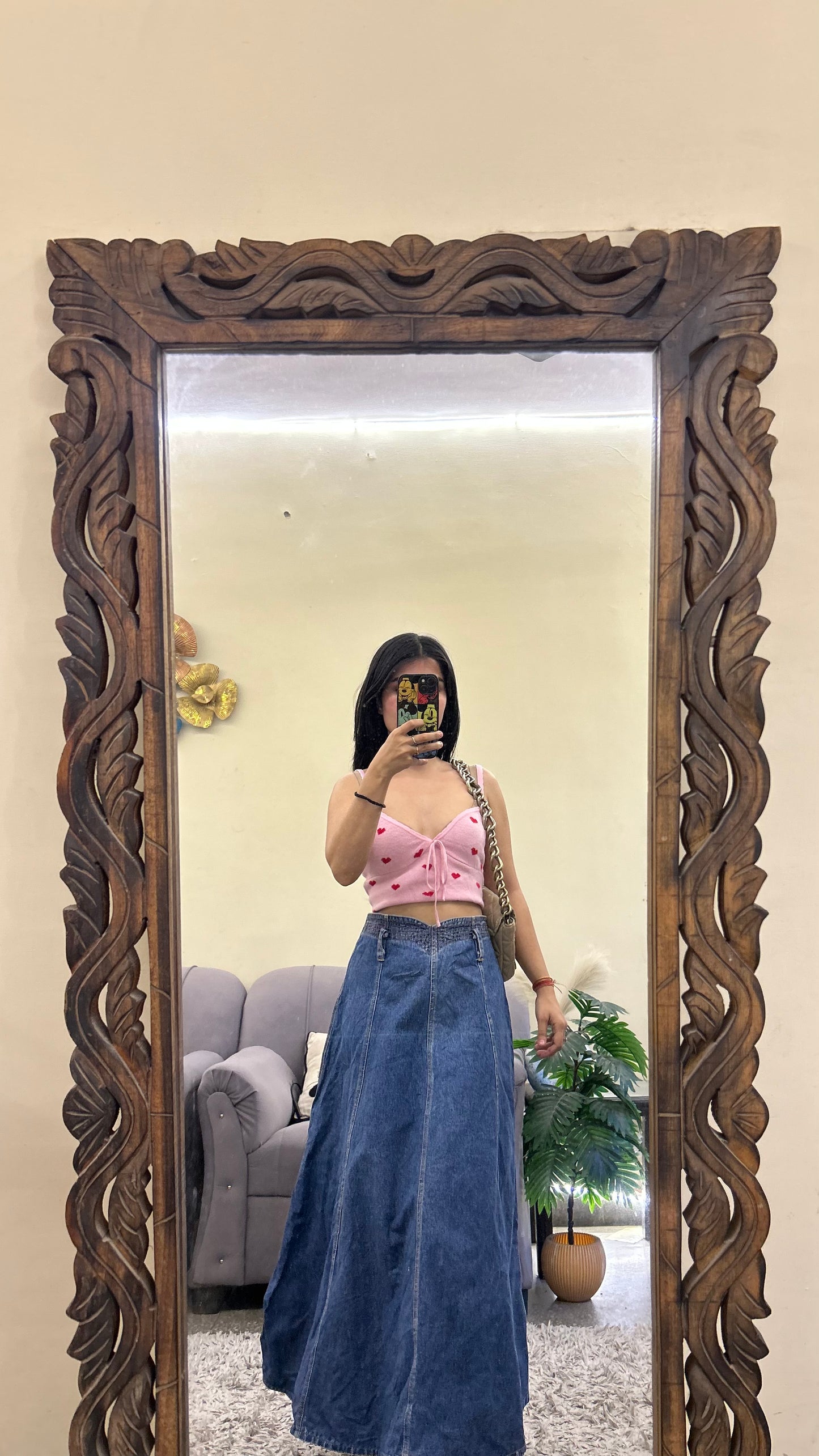 66) korean skirt 26 waist/l:33