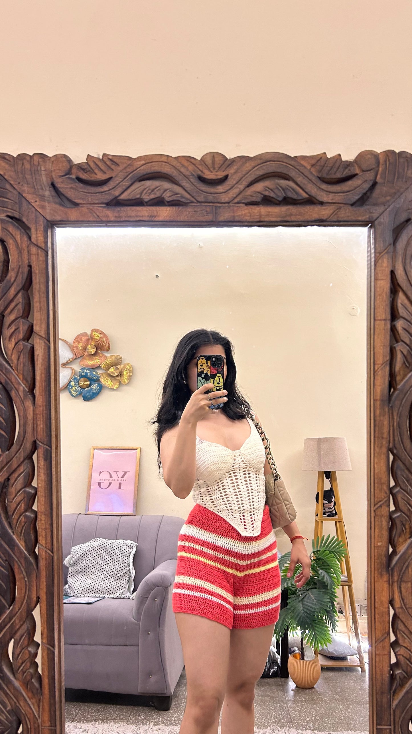 16.crochet short with layer waist 24-26 L-14