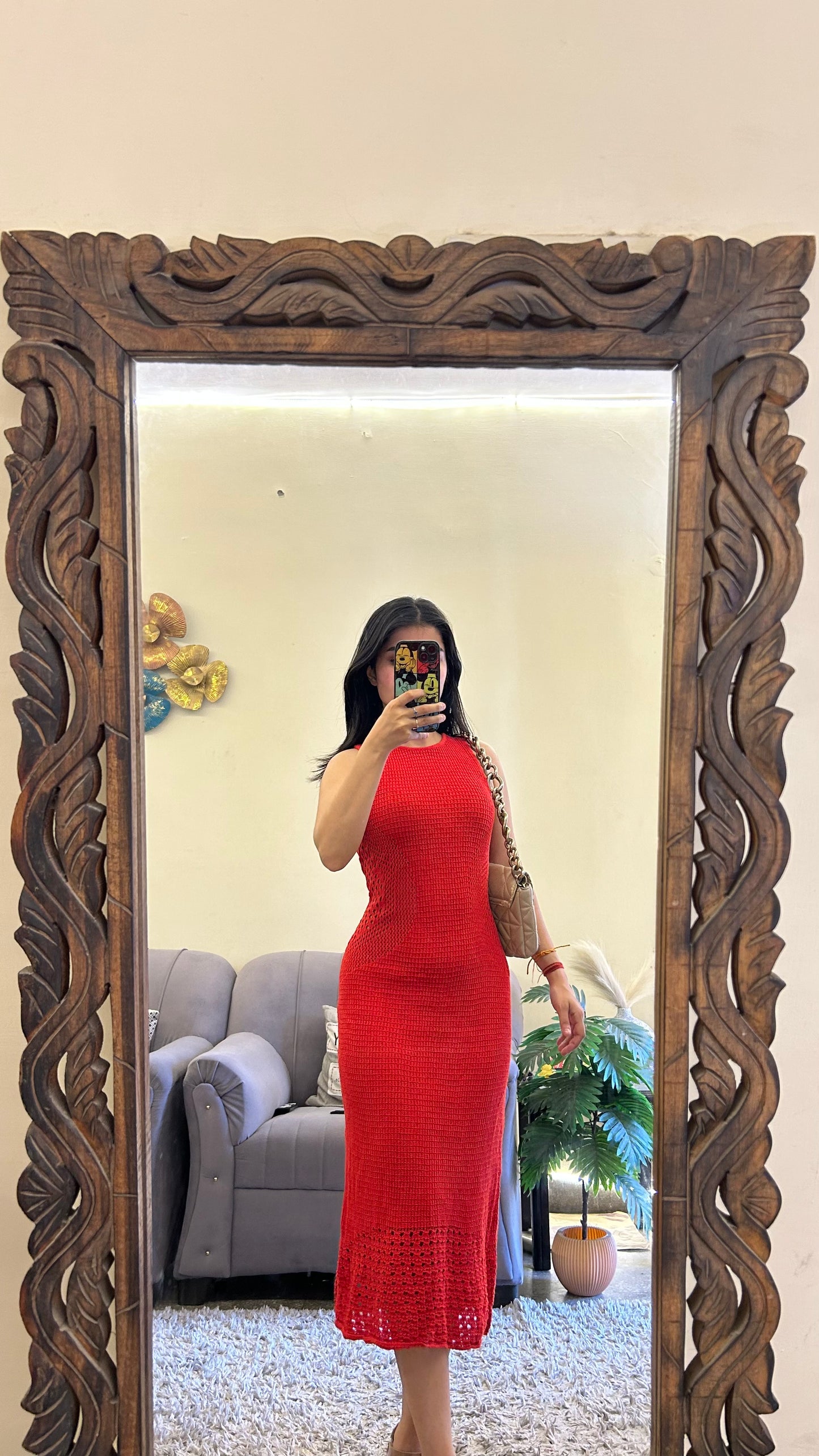 H&m crochet dress 32-34 bust/l:41