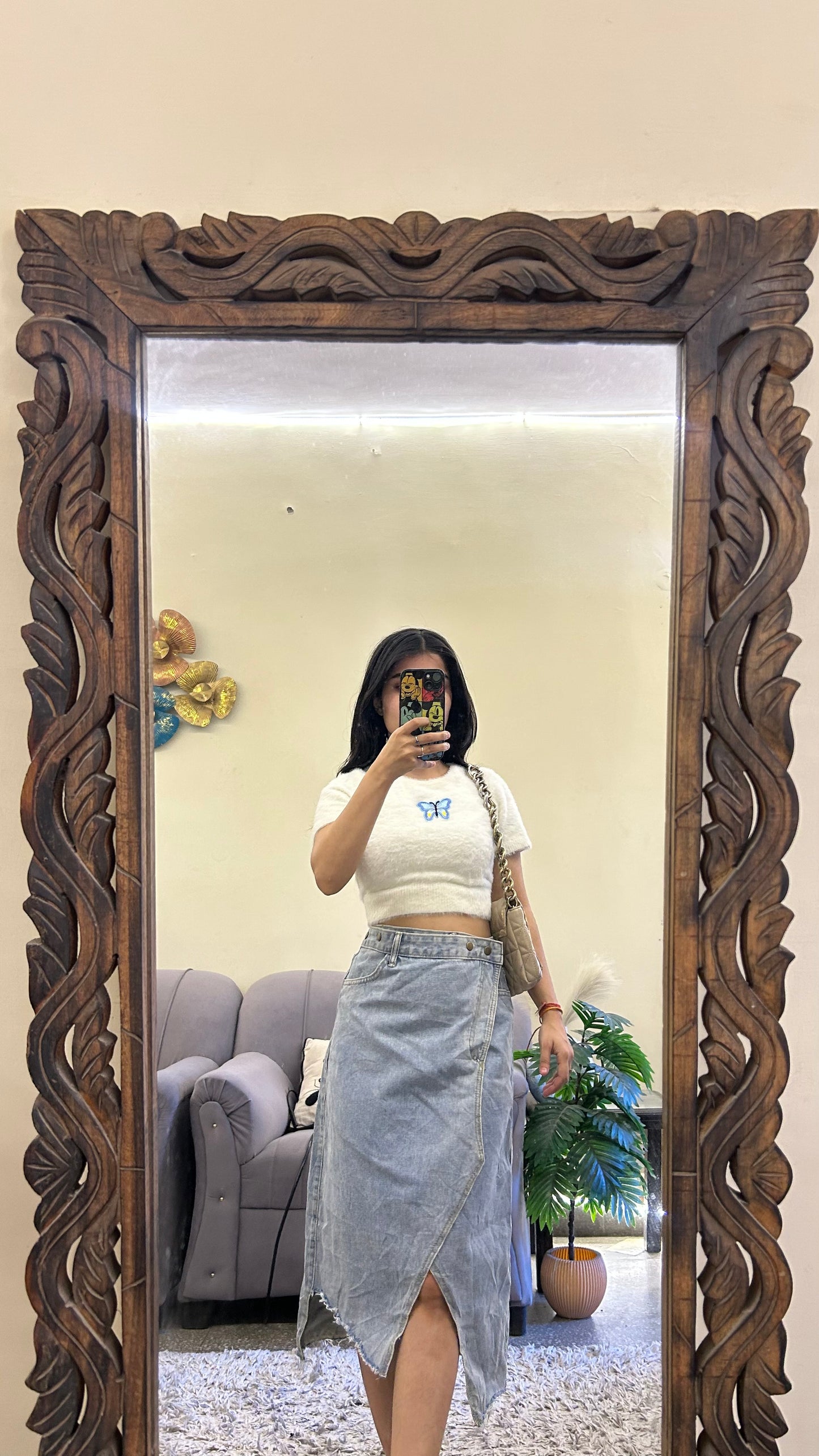 52) korean skirt 28 waist/l:26