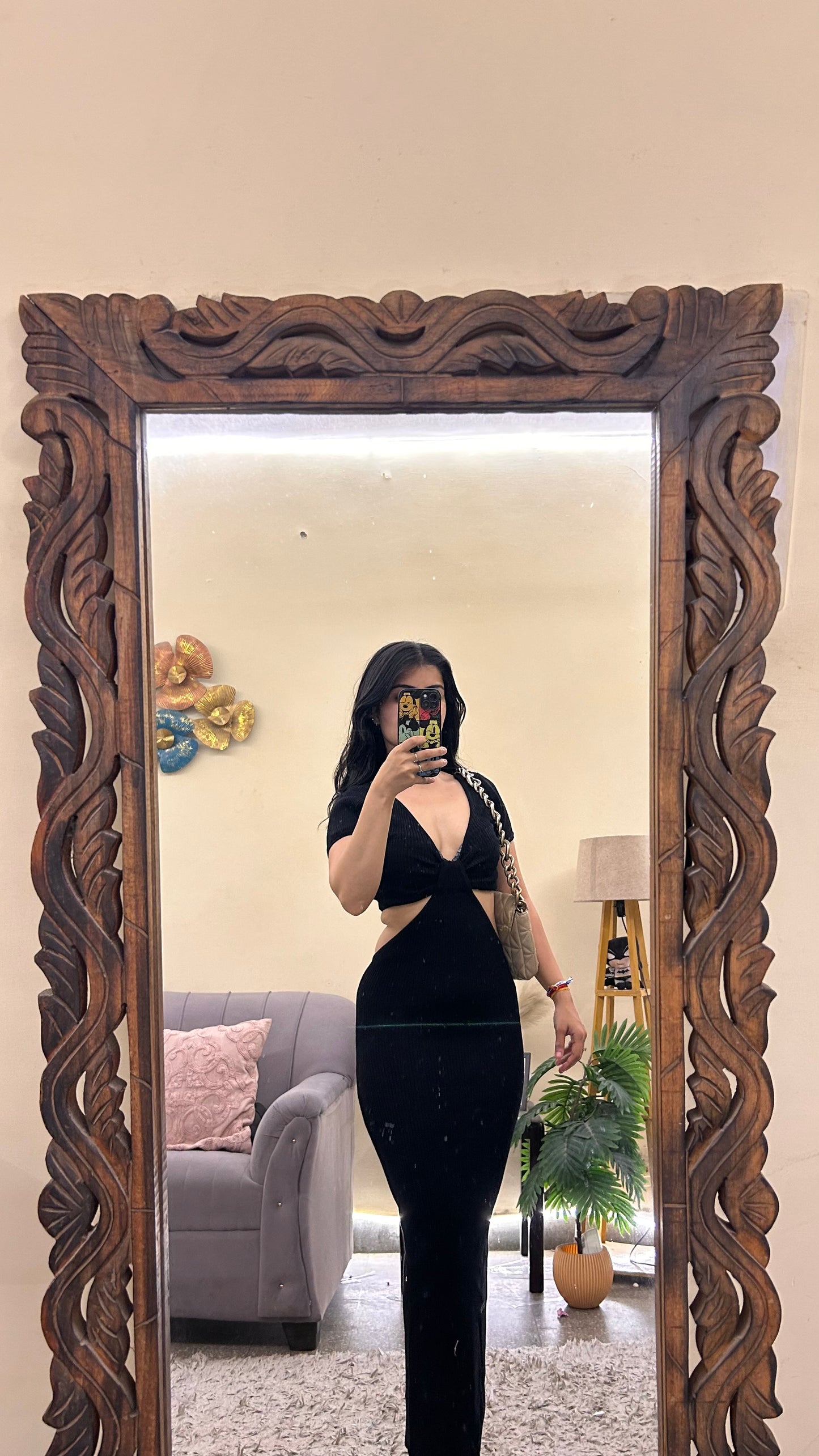 13) cute dress bust-32-34 / L -56