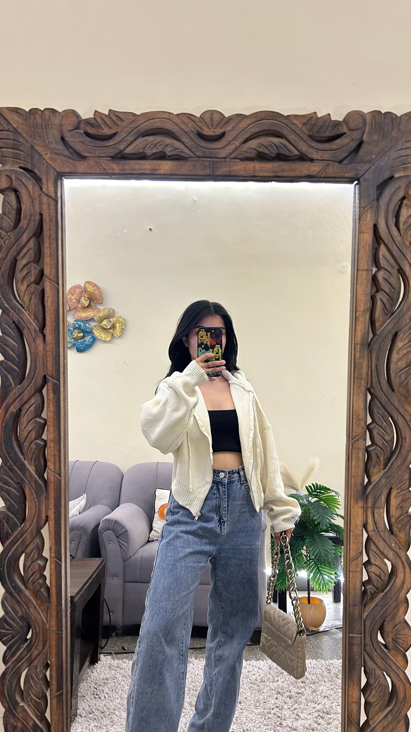 Zipper sweater S-M
