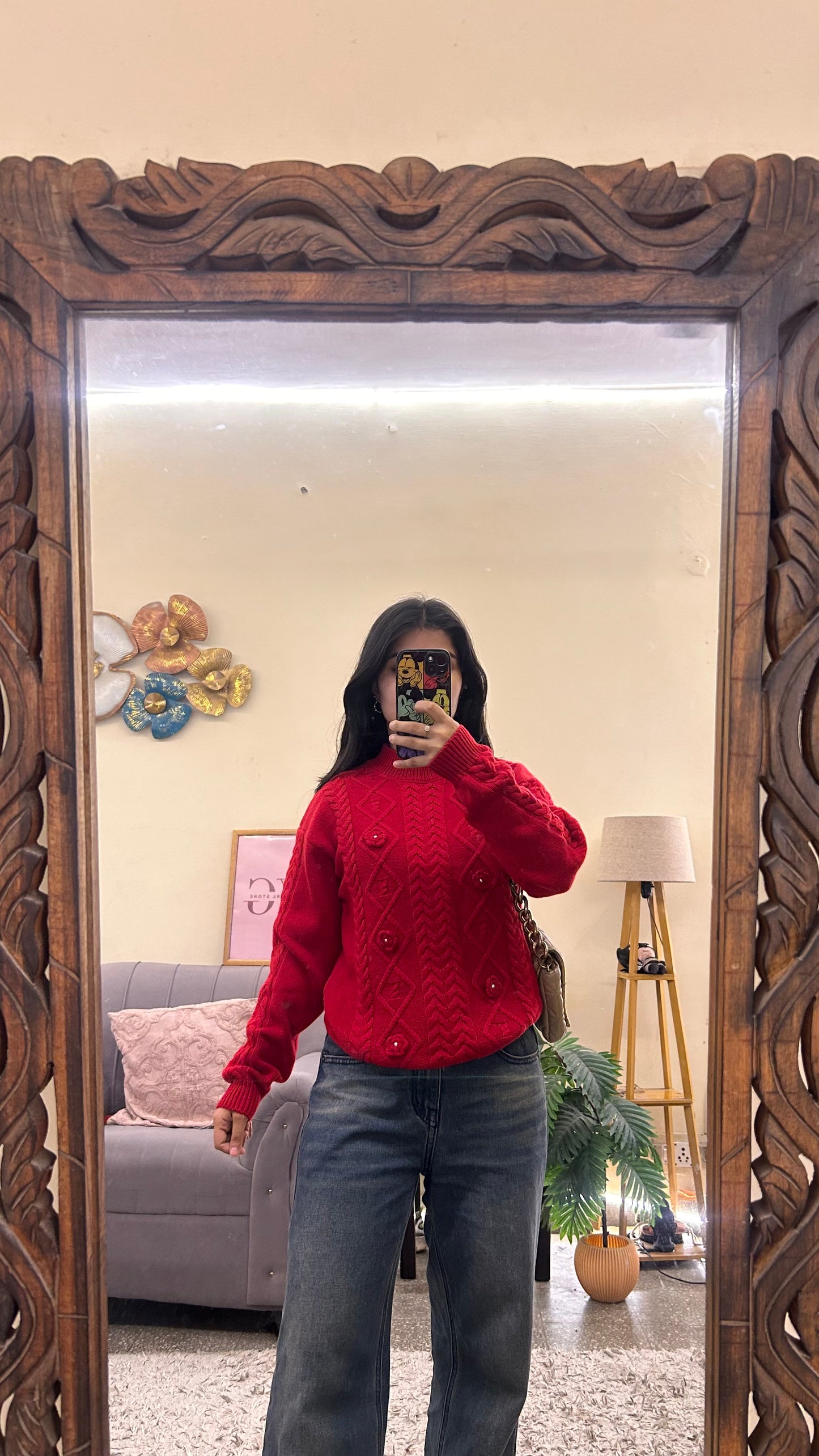 191)pintrest sweater size-xs-s 3d flower
