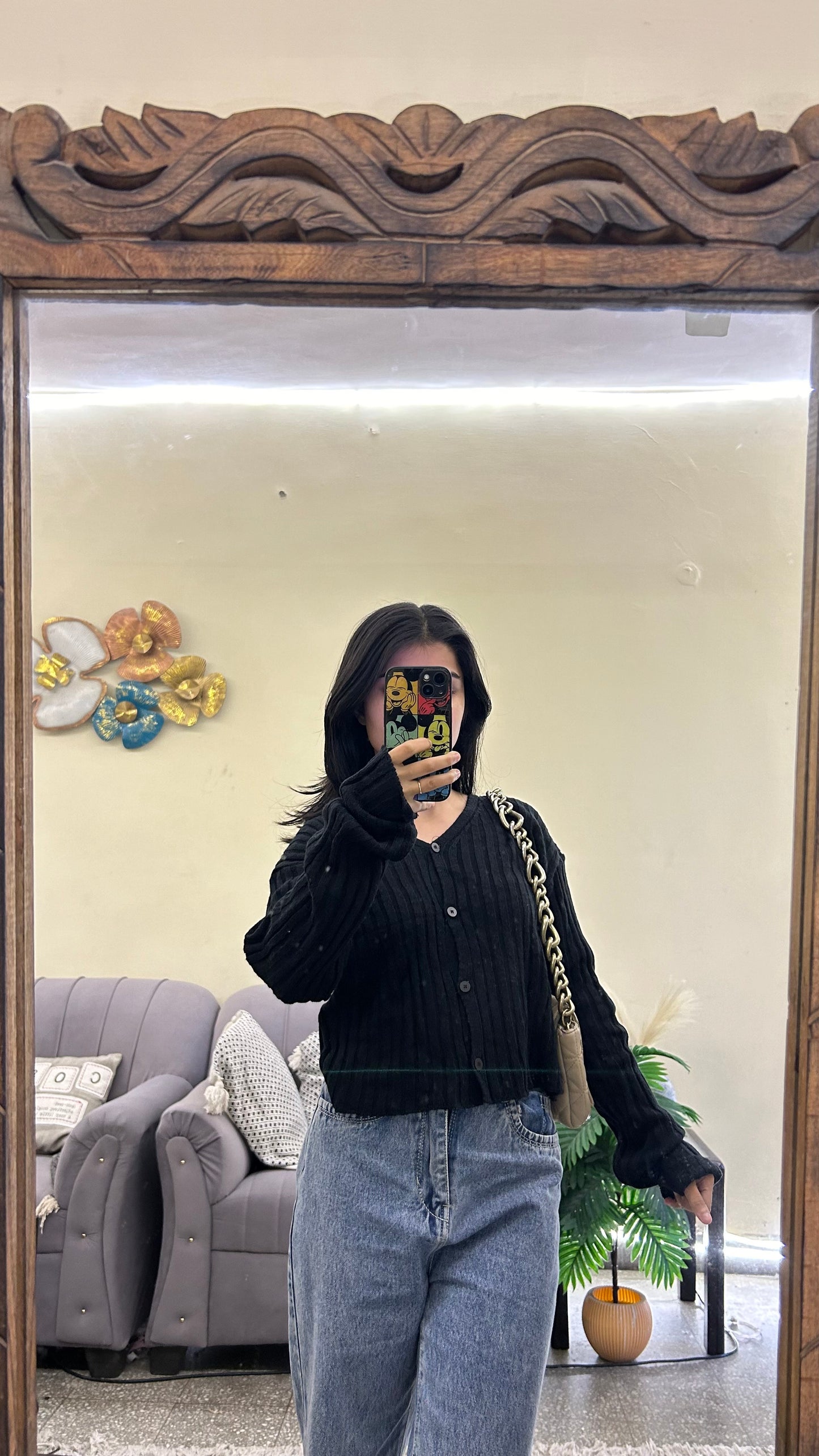 Thirfted light sweater S-M