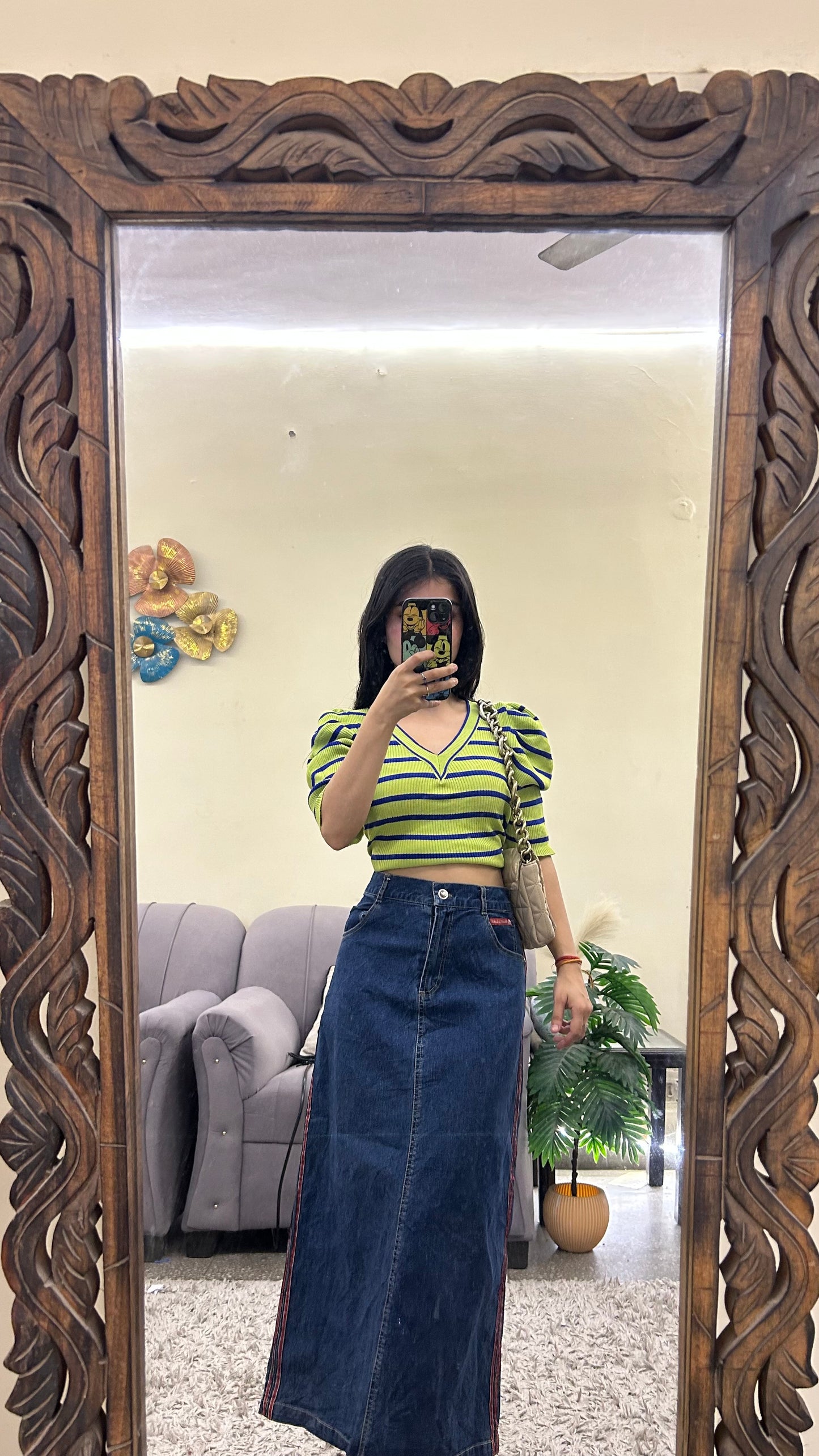 97) Korean skirt 30-31 waist/l:32