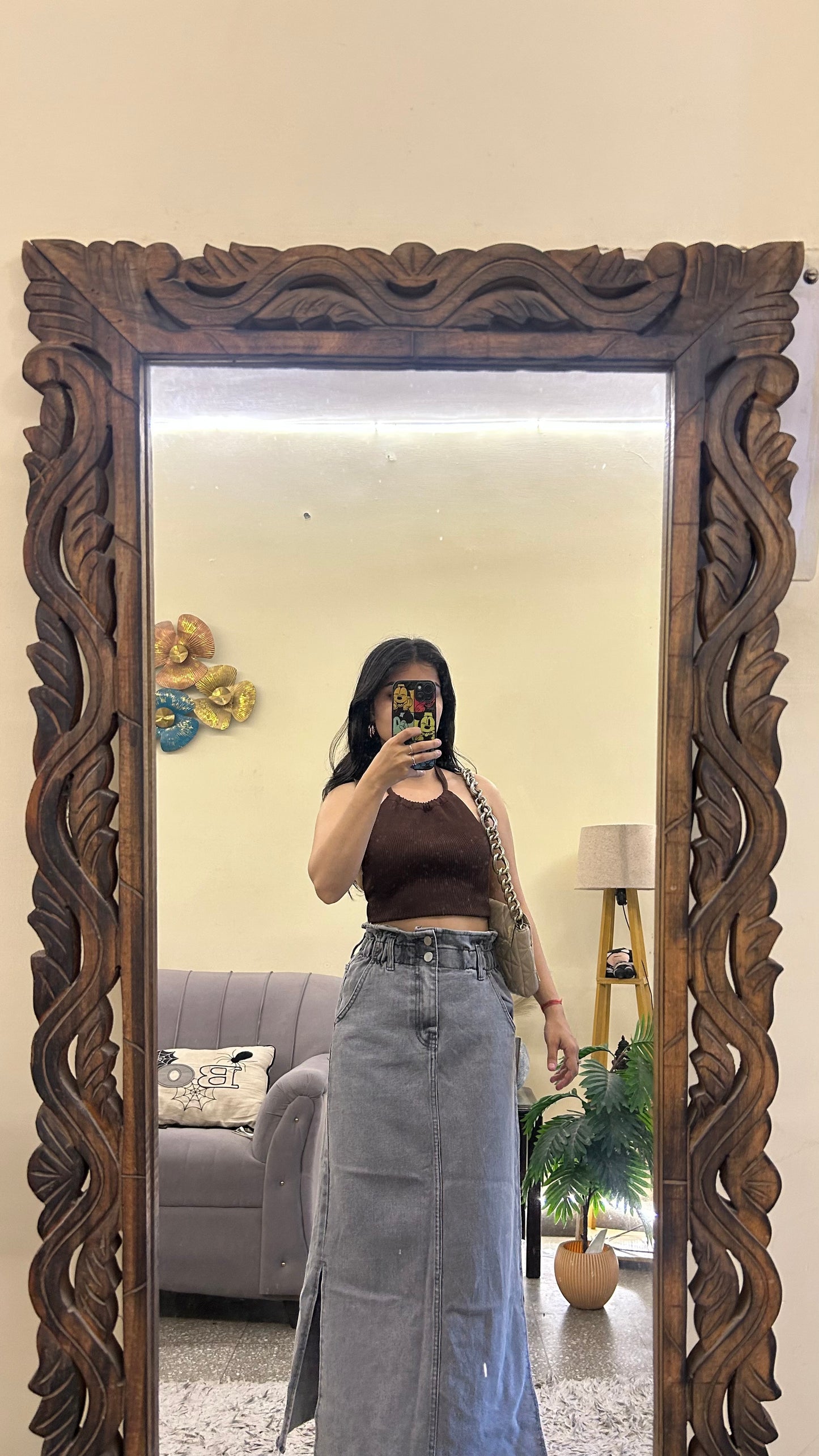 109) Korean skirt 24-26 waist/l:33