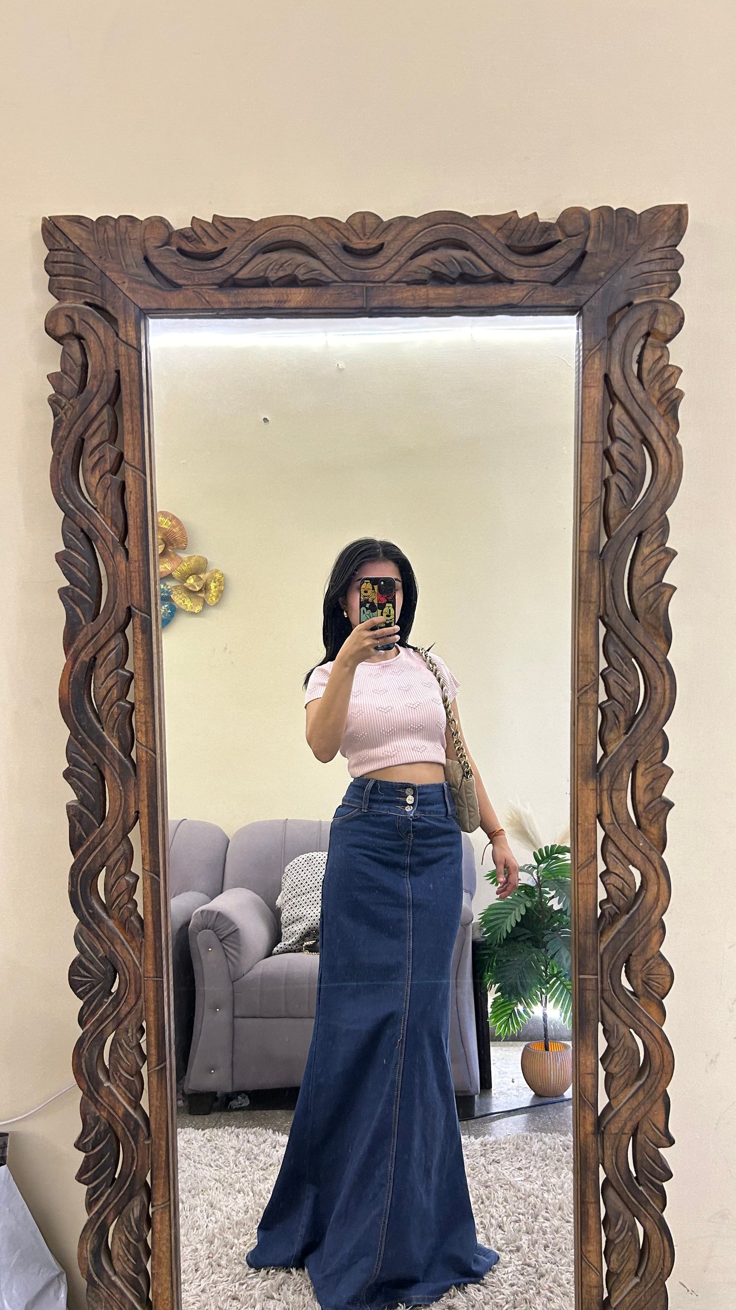 1) Korean skirt 28 waist/l:42