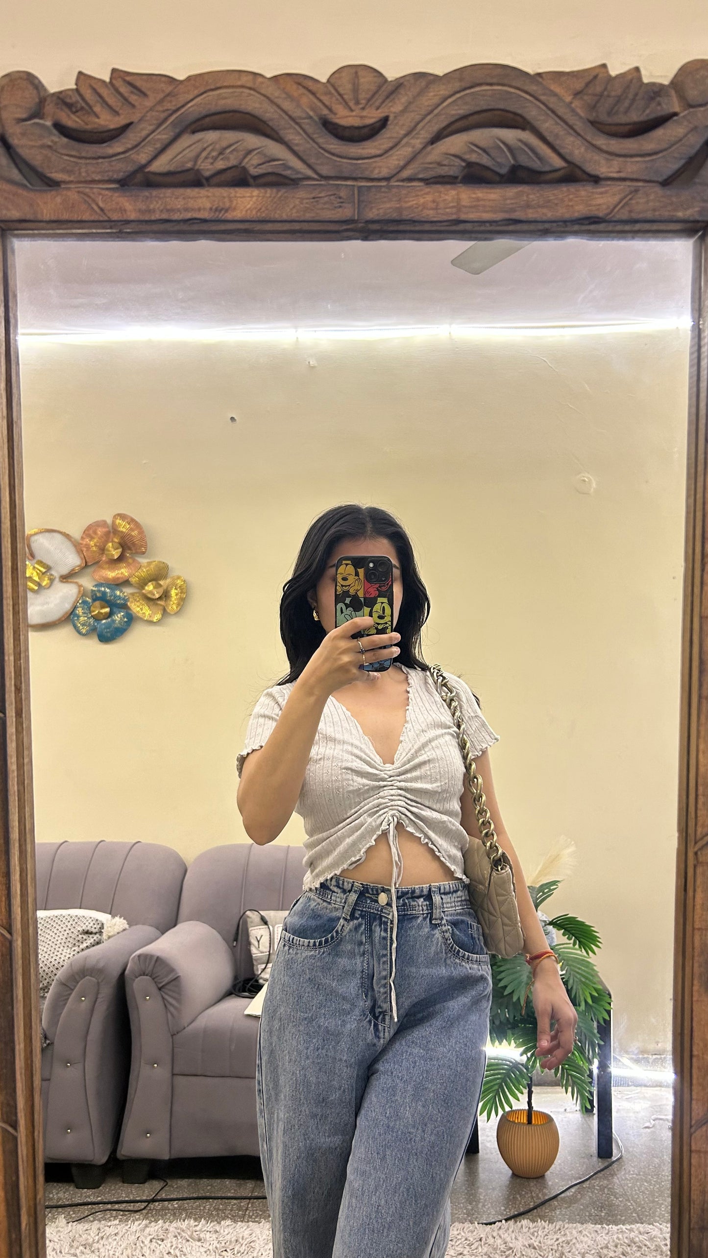 Cute thrifted top 32 bust