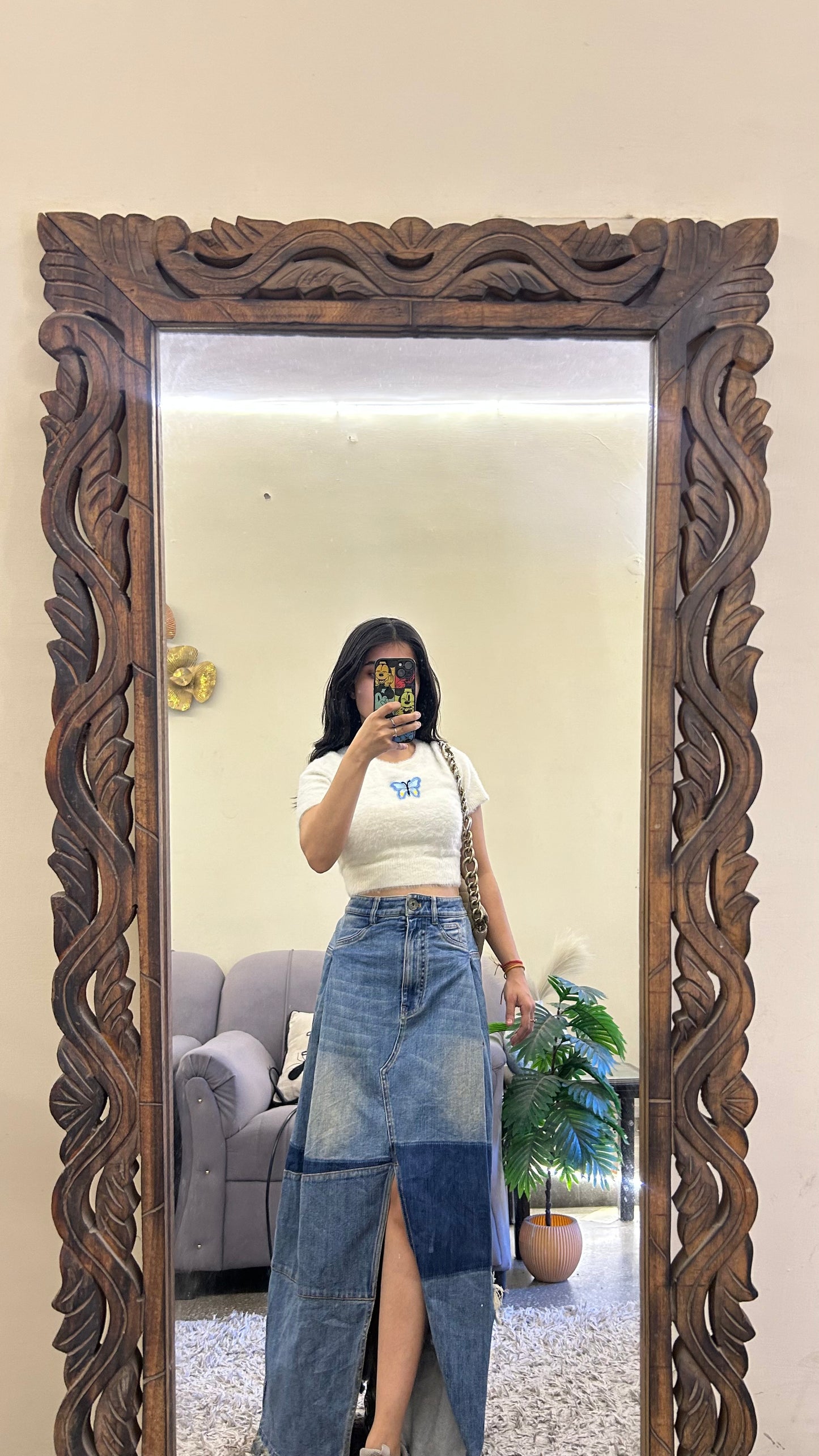 36) korean skirt 32 waist/l:36