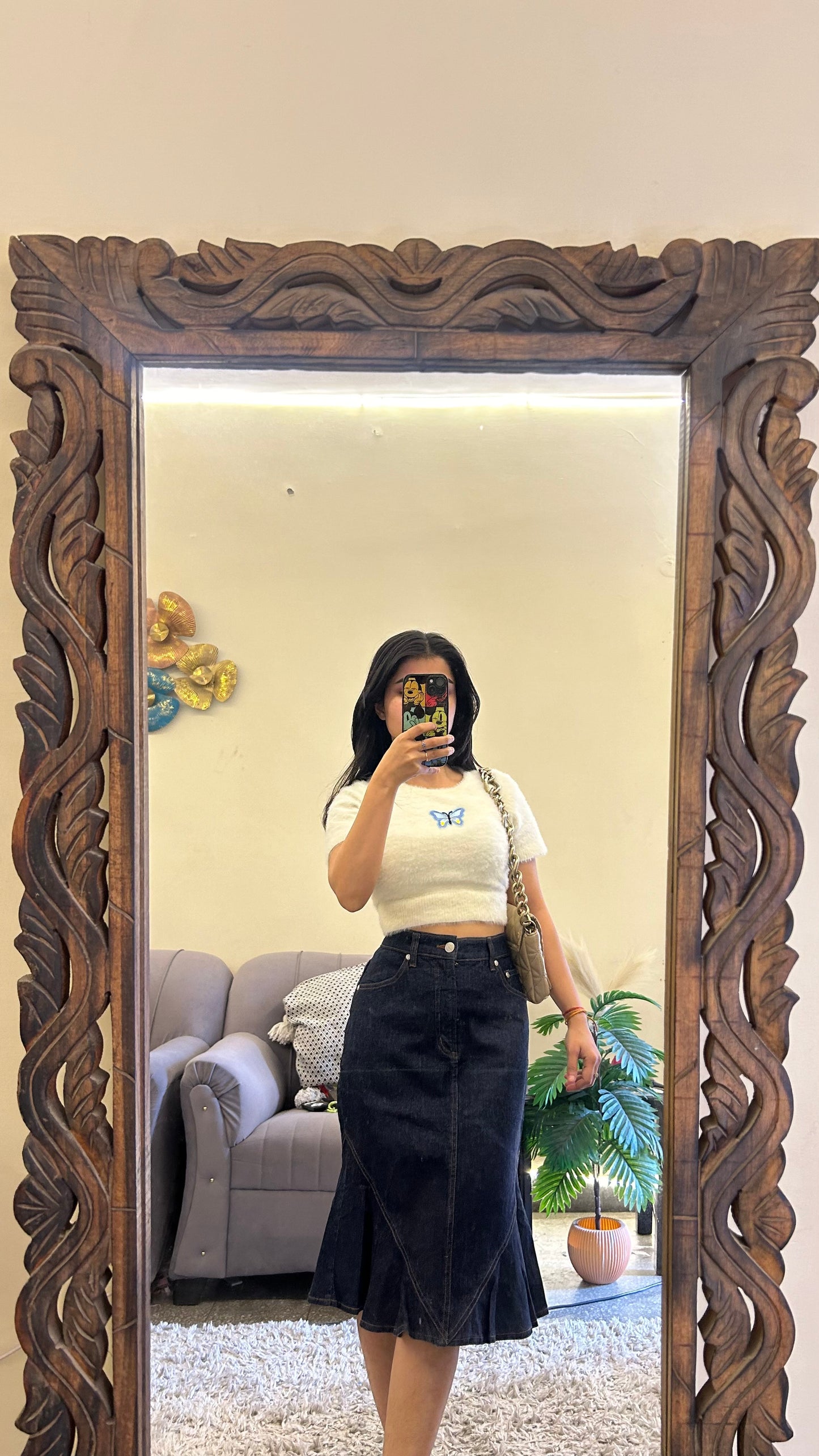 44) Korean skirt 26 waist/l:24