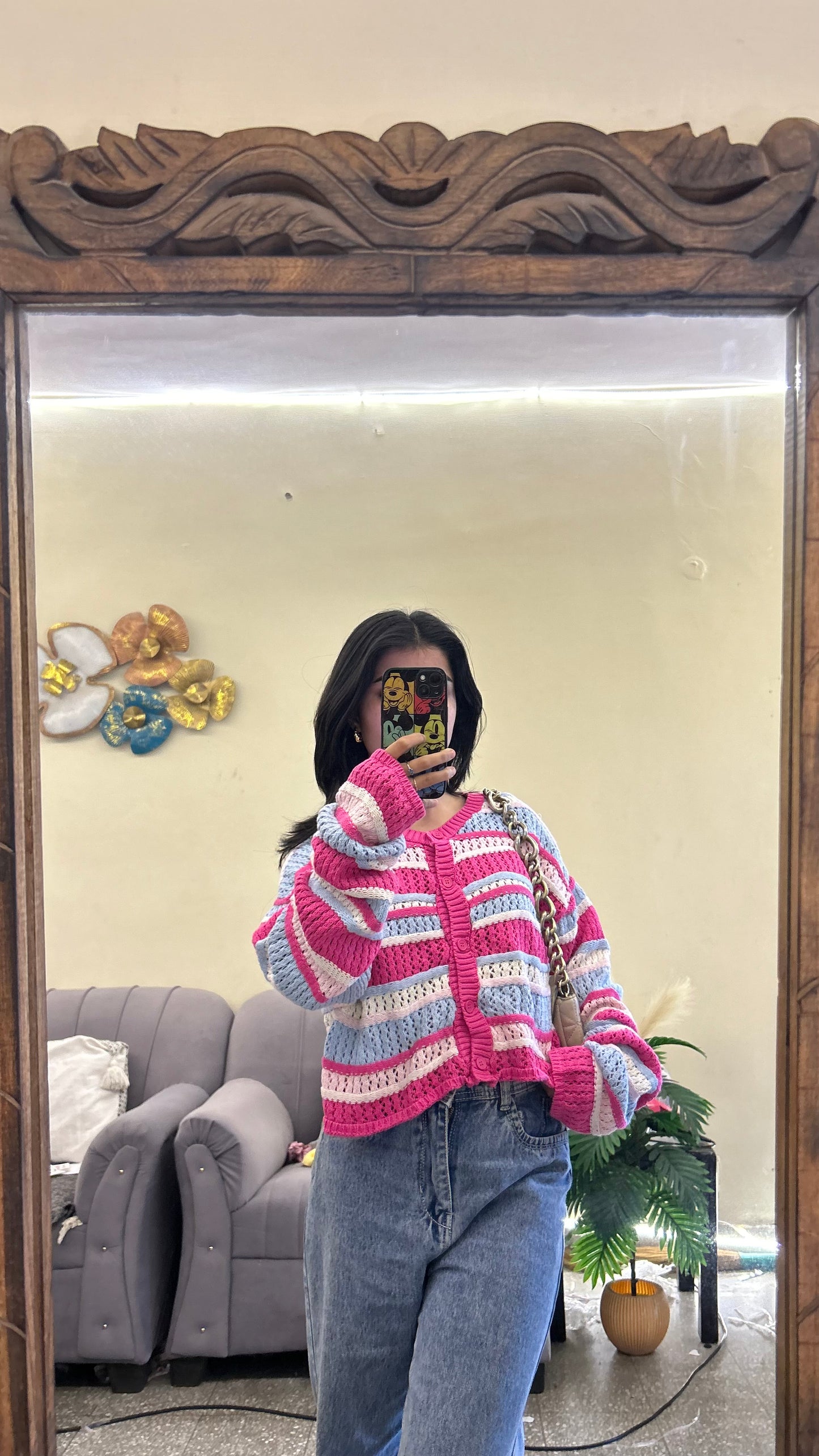 Warm crochet top M