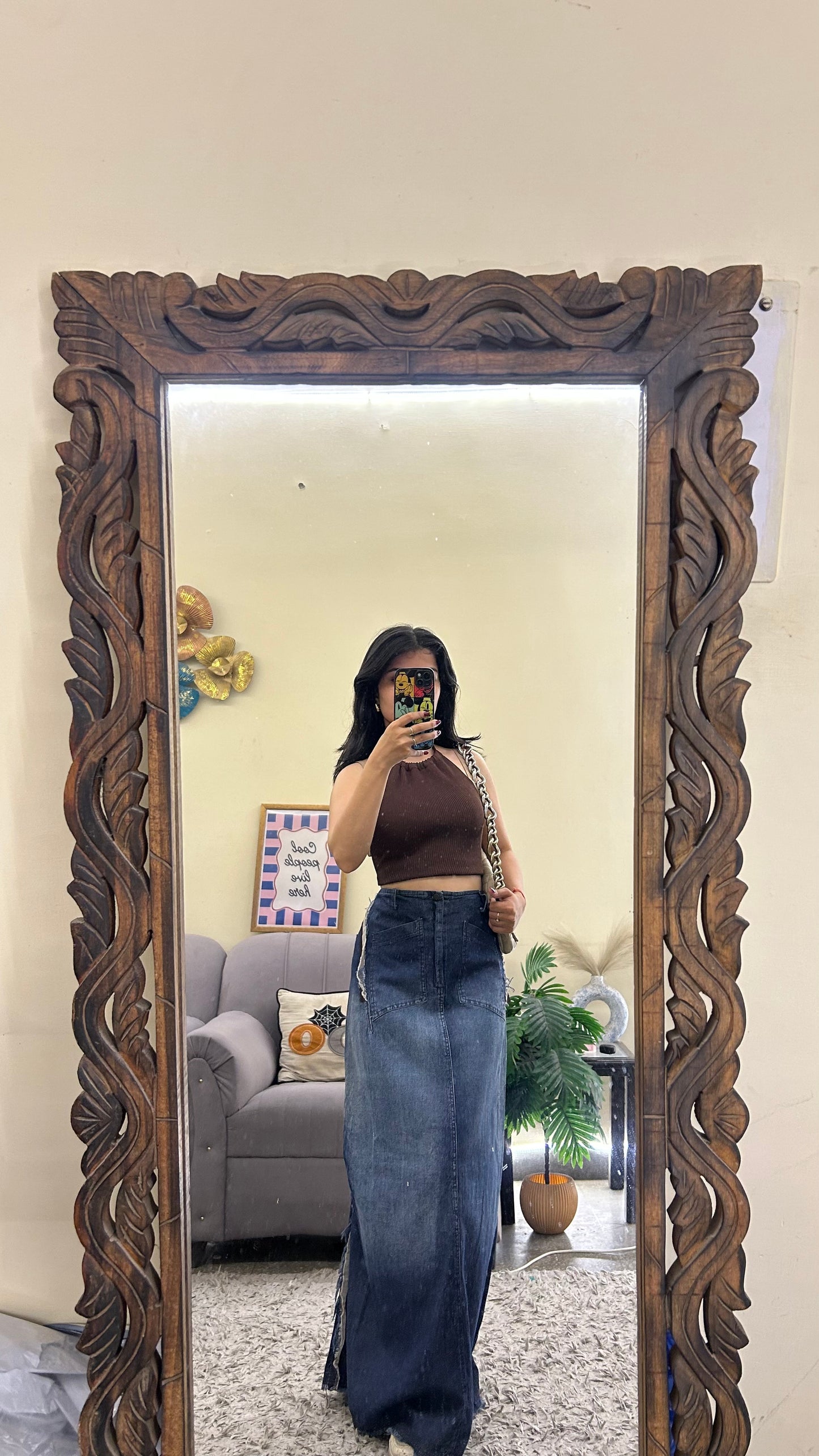 65) Korean skirt 29 waist/l:39