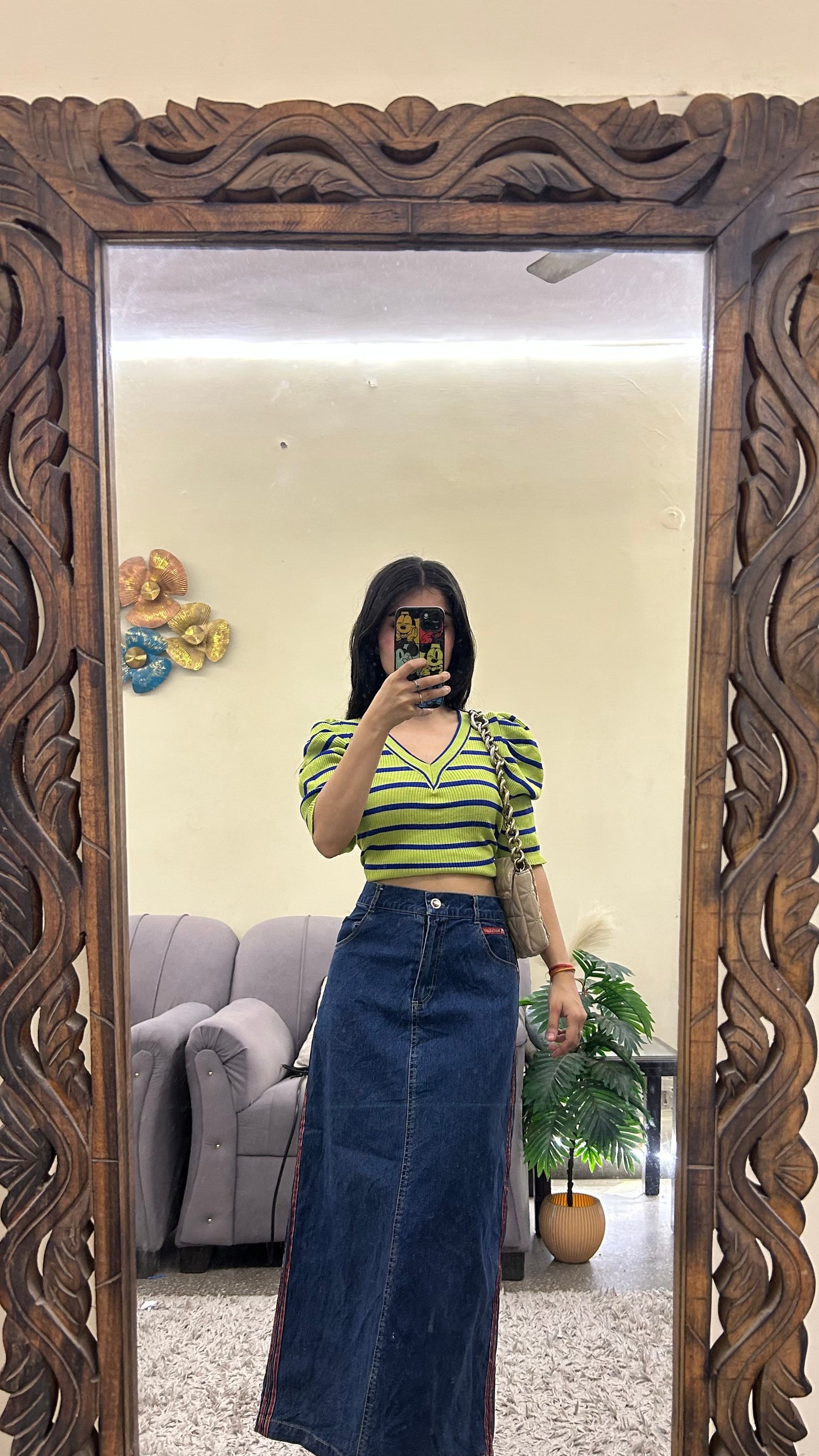 97) Korean skirt 30-31 waist/l:32