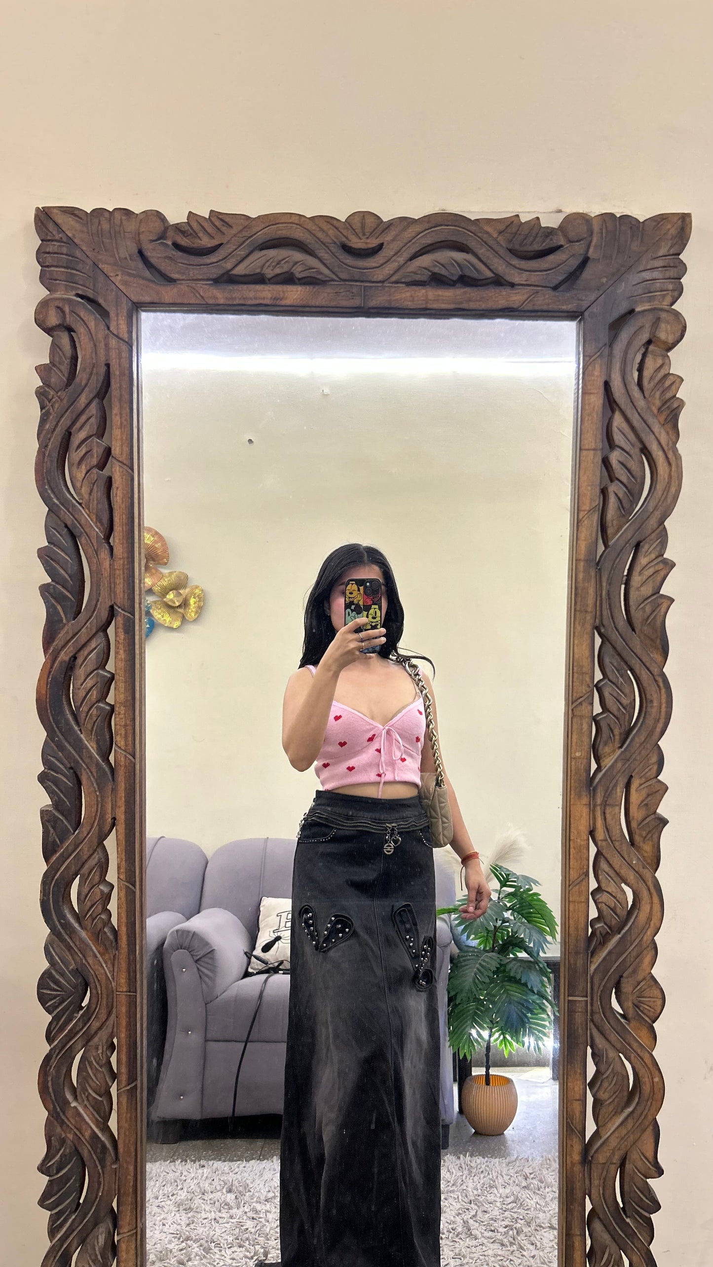 68) vintage skirt 32-33 waist/l:40