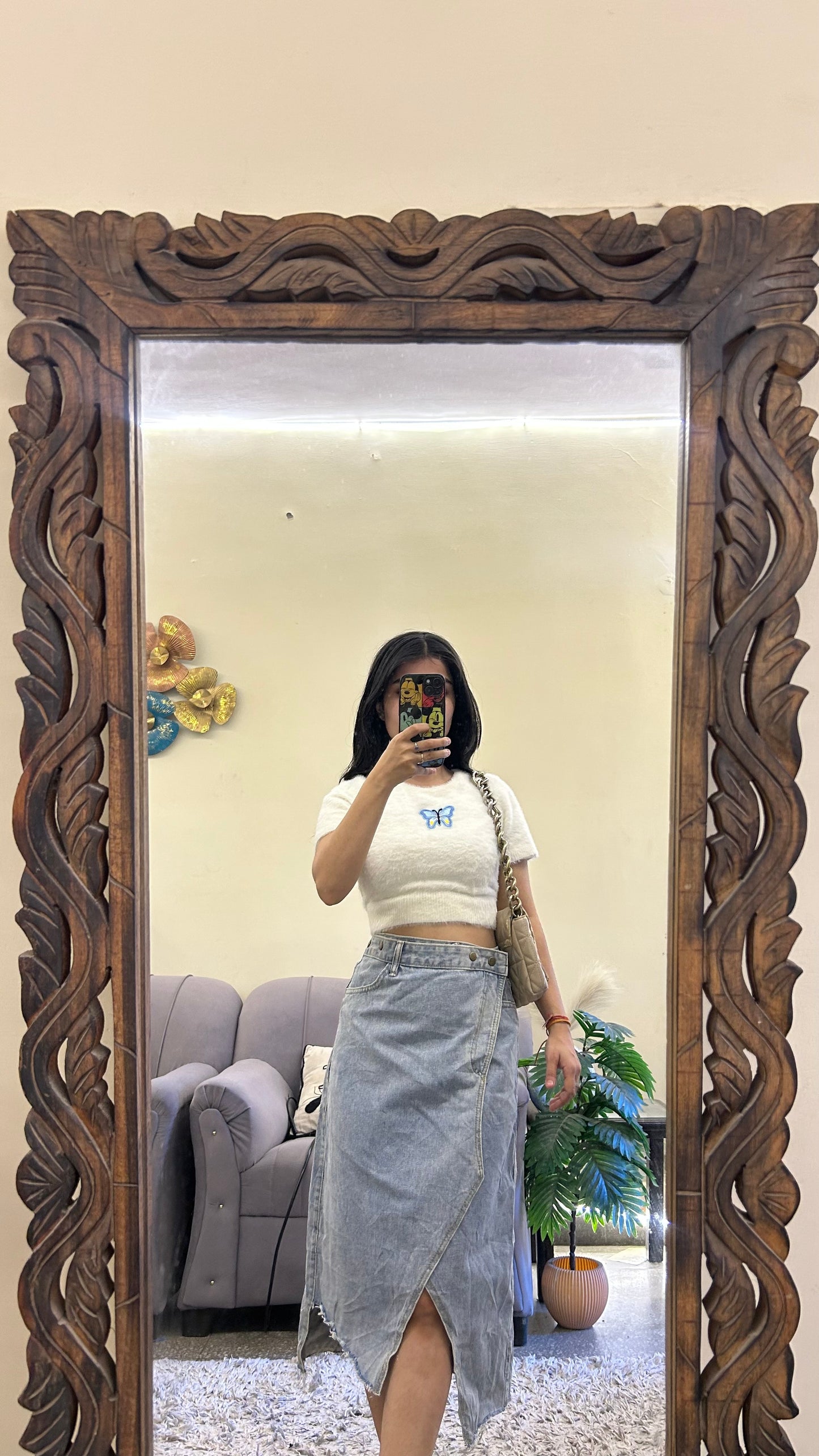52) korean skirt 28 waist/l:26
