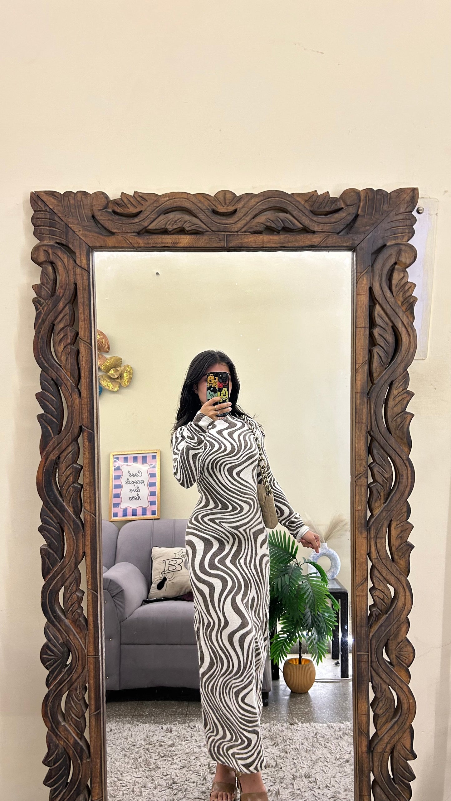 Zara dress 32-34 bust/l:47 lil warm