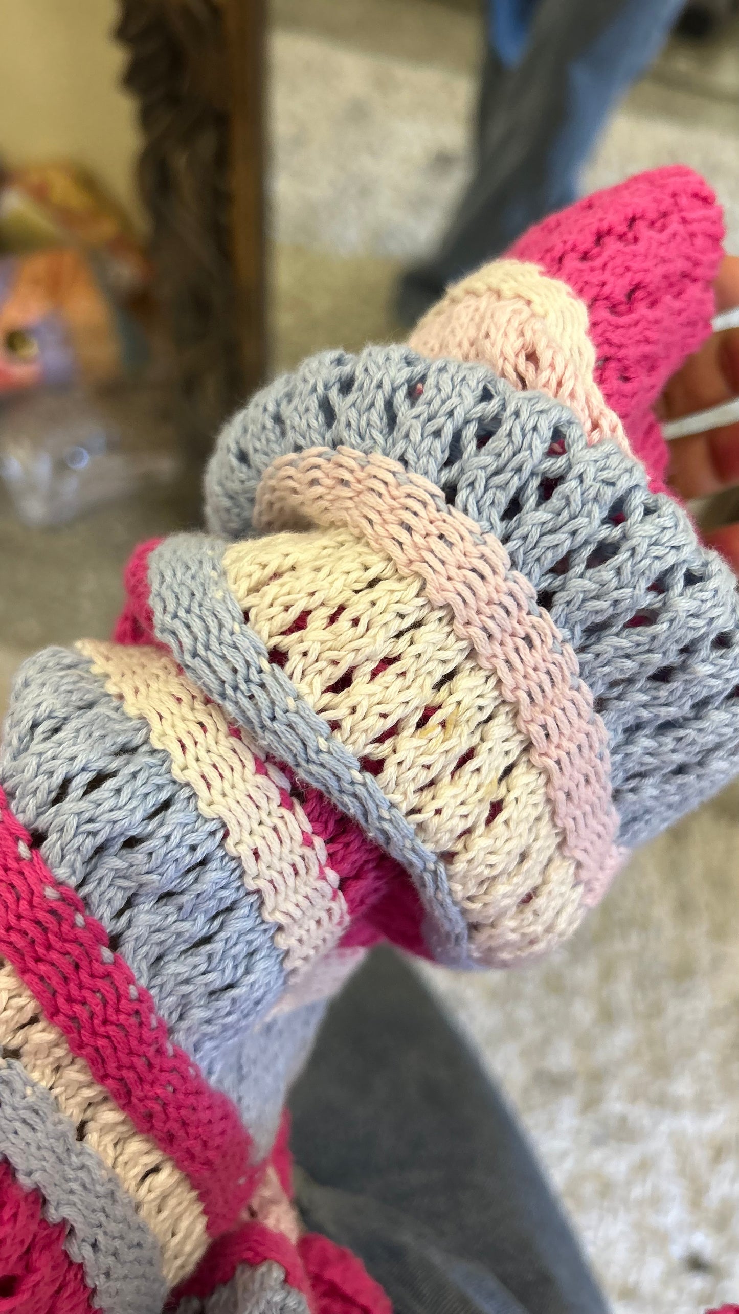 Warm crochet top M