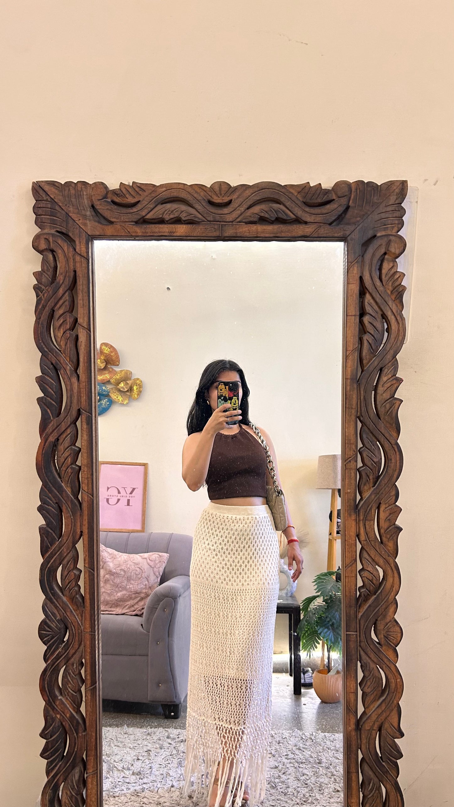 25)crochet skirt with layer waist 32-34 L-38
