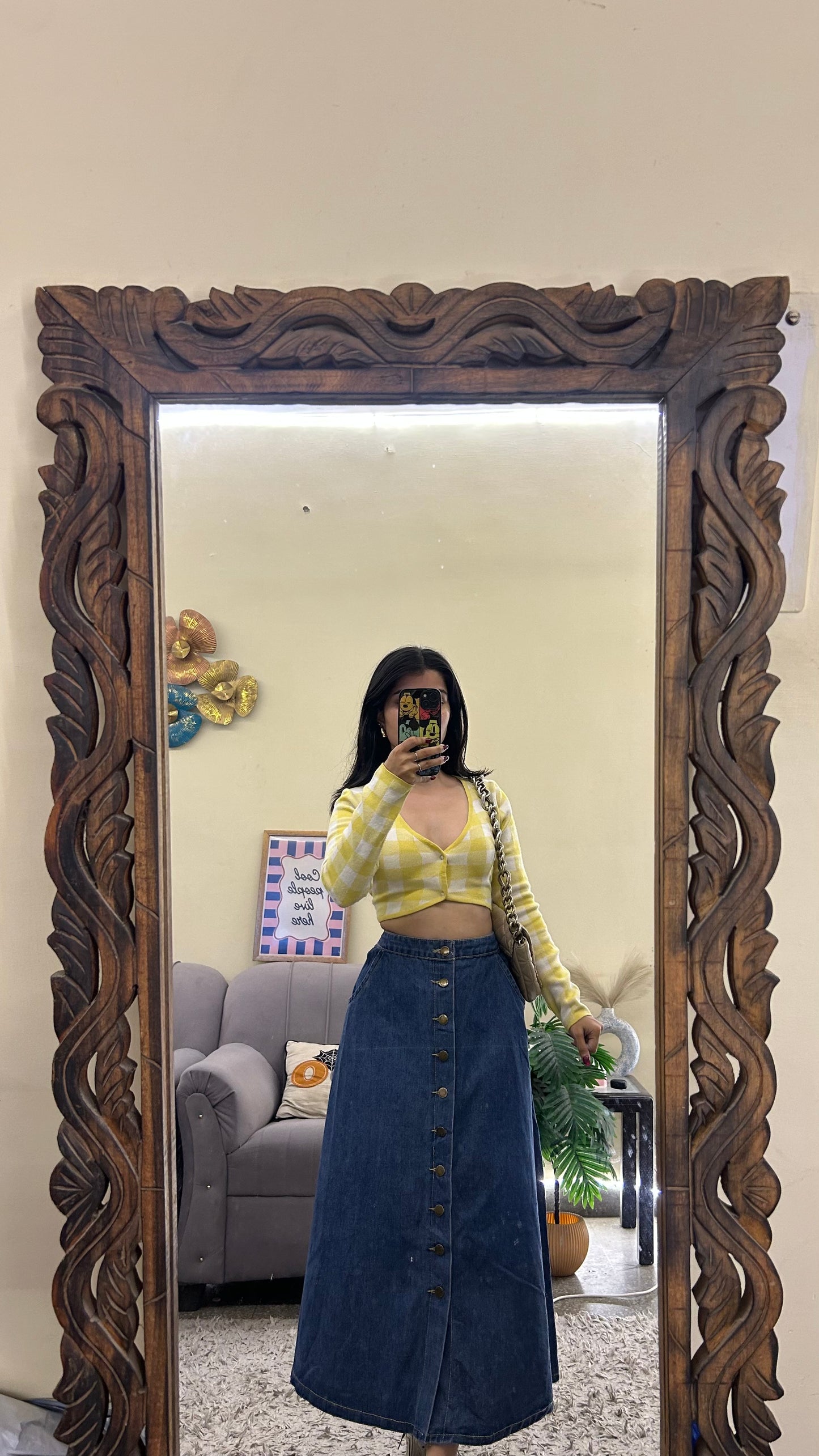 43) Korean skirt 26-28 waist/l:31