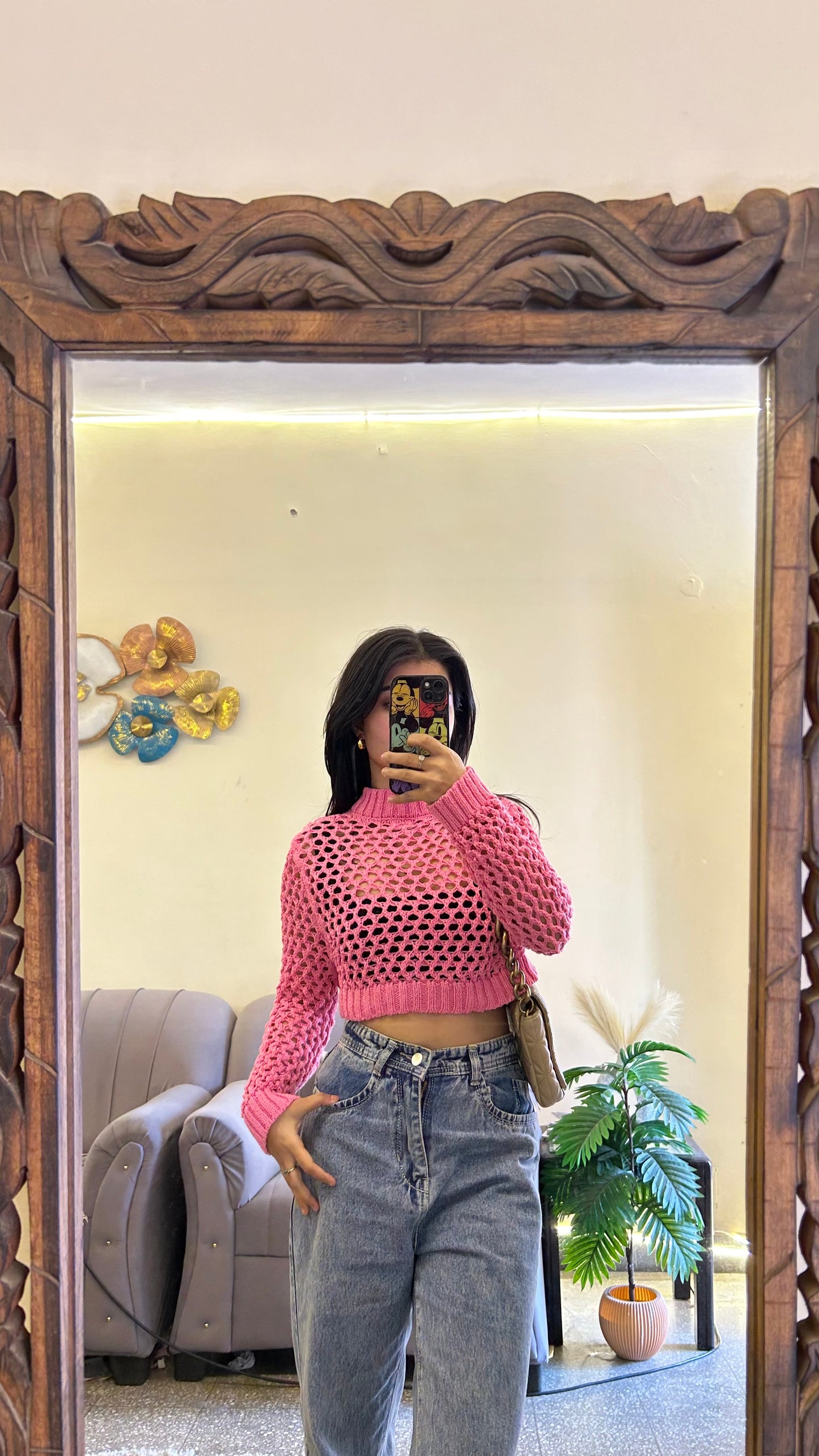 Crochet crop top XS