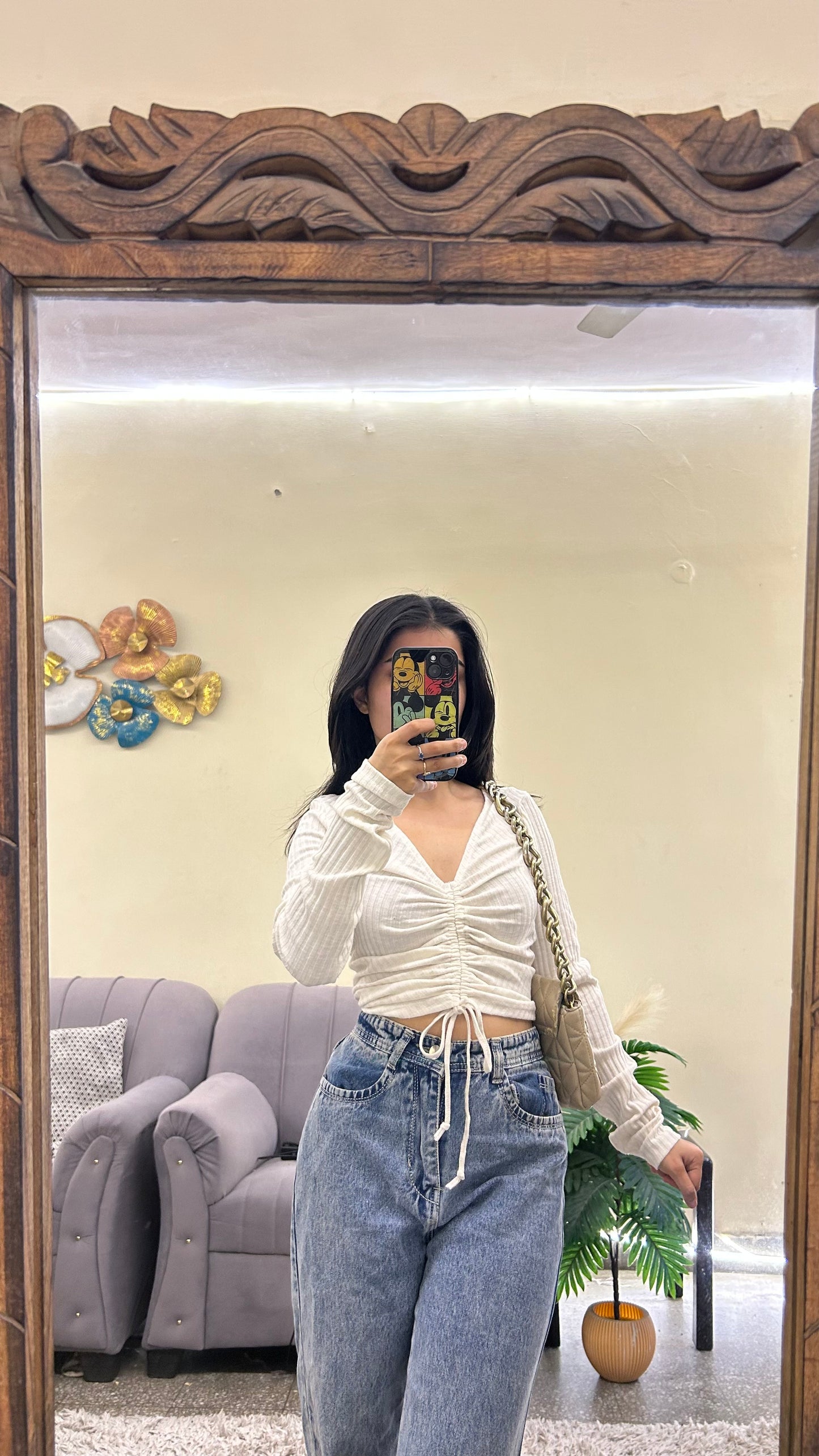 Thrifted Cute top 32-34 bust