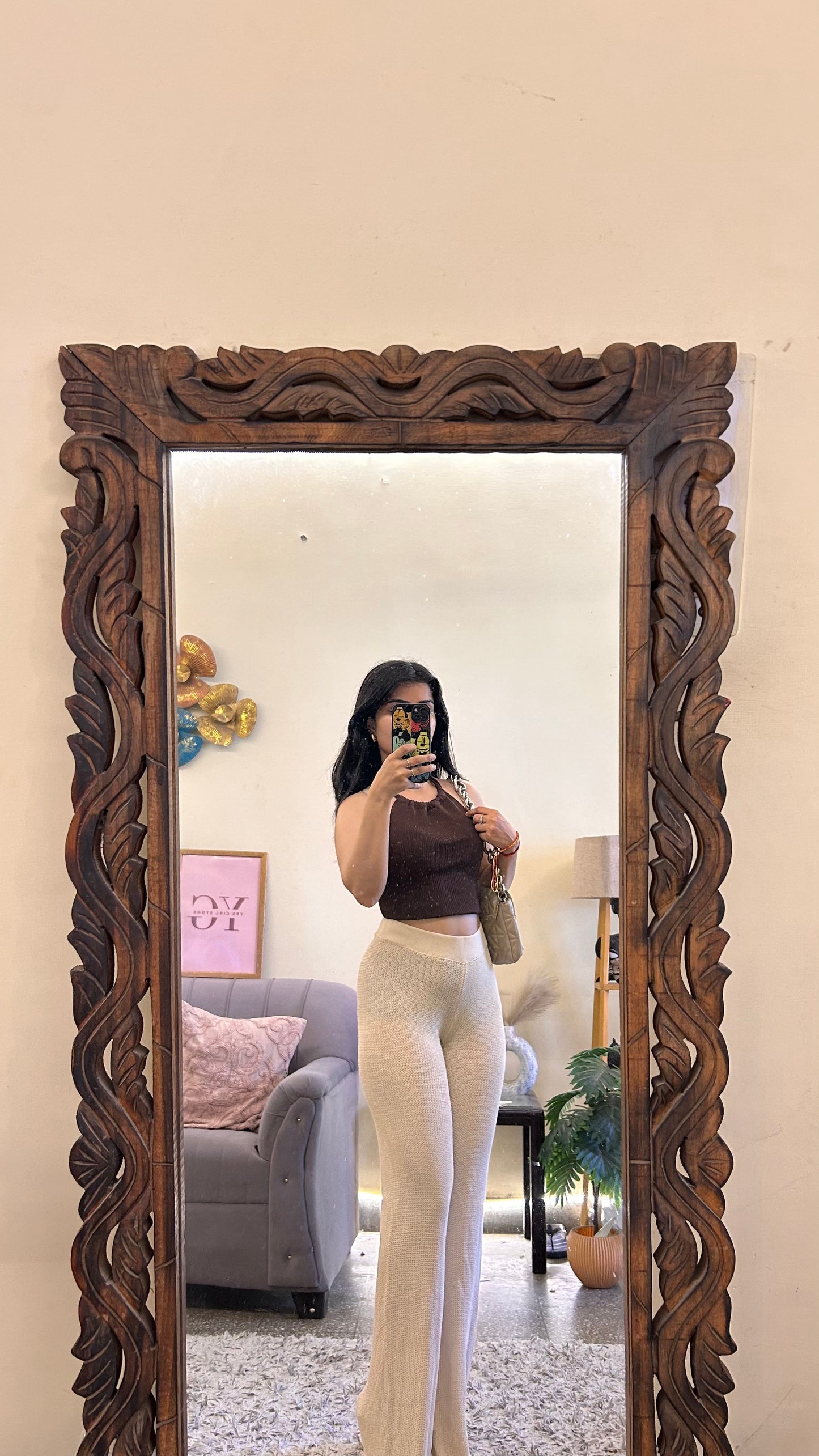 33)crochet pants without layer waist 28/ L-43