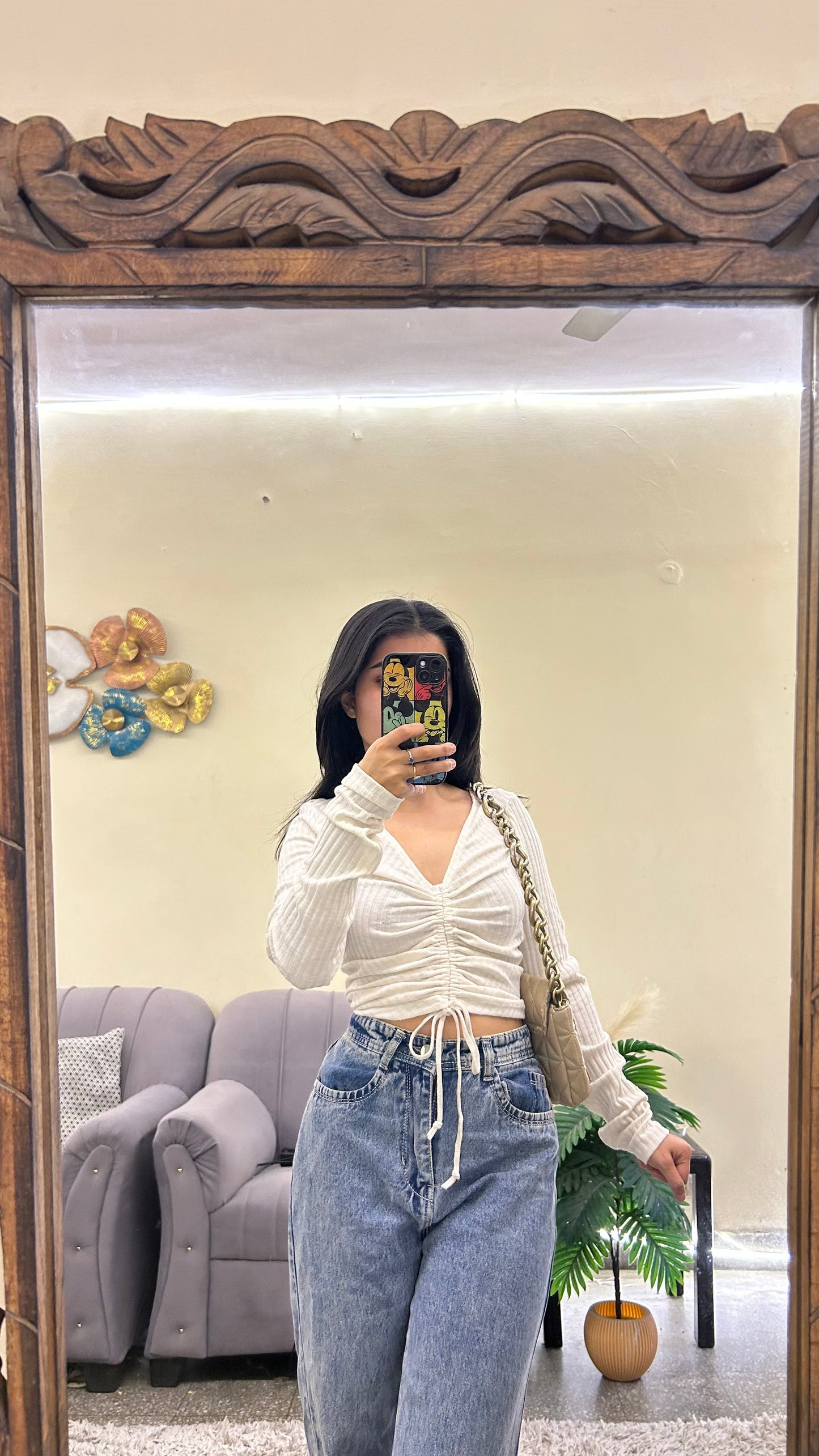 Thrifted Cute top 32-34 bust