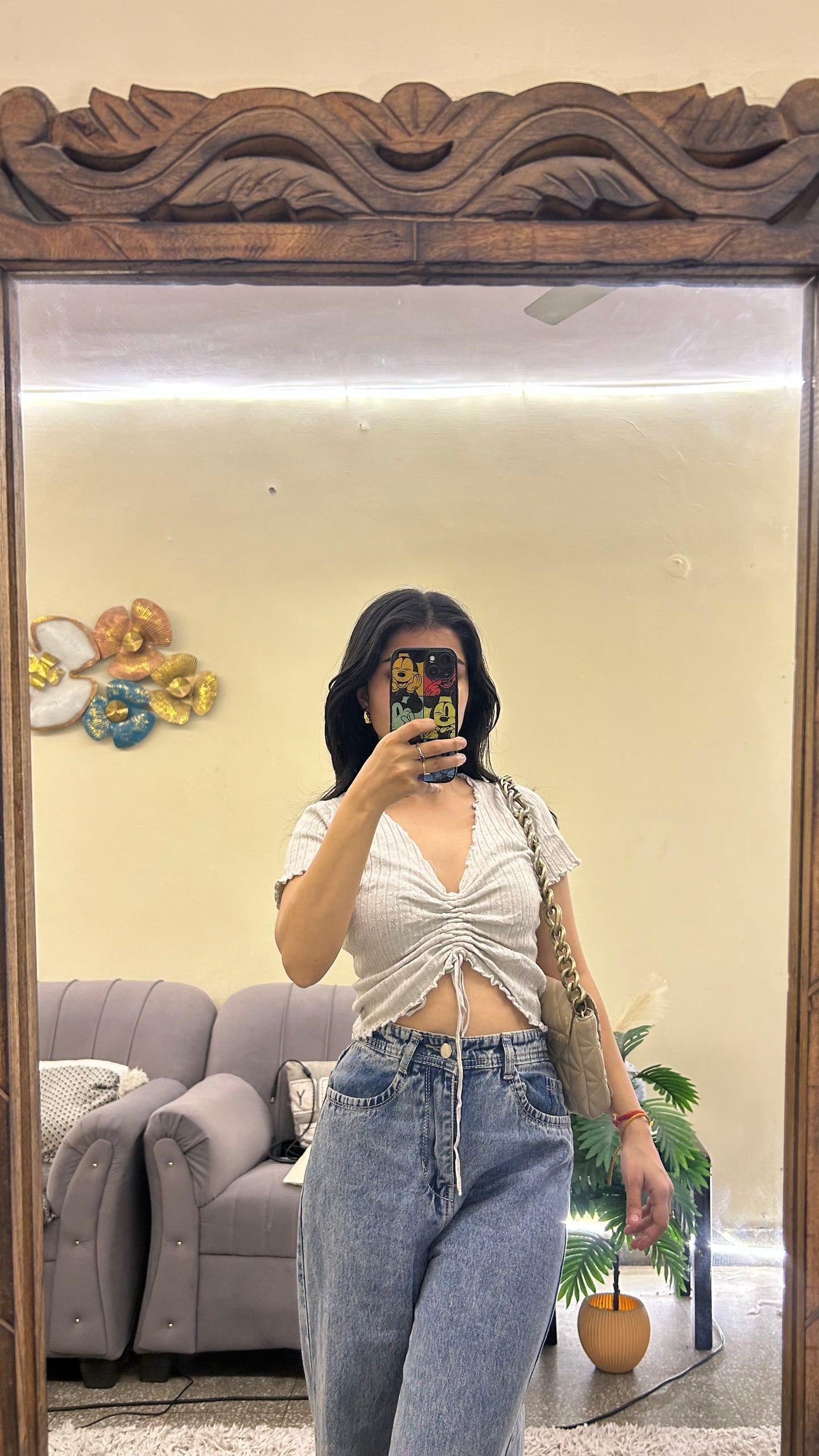 Cute thrifted top 32 bust