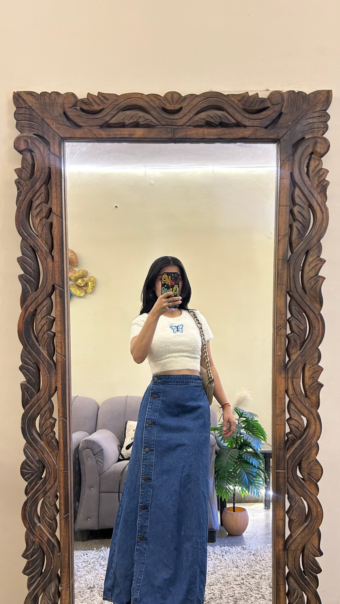 34) korean skirt 27 waist/l: 33