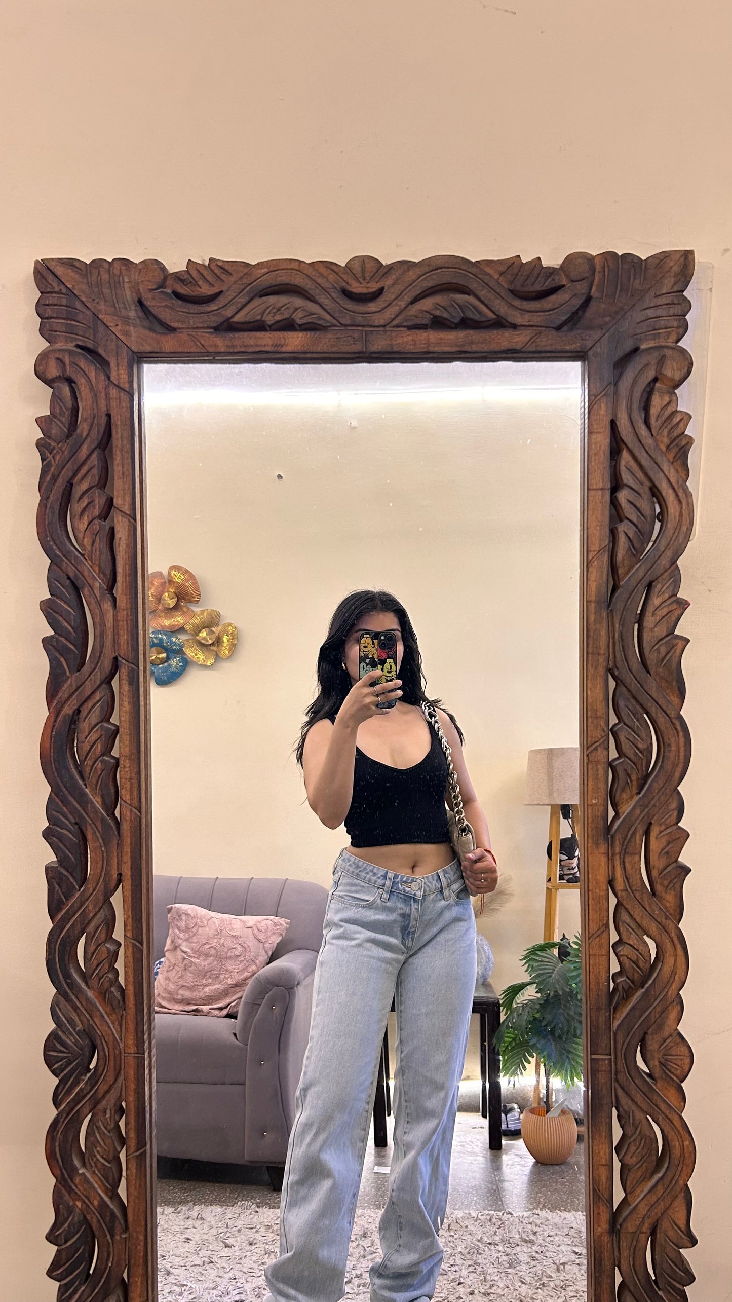 6) mid waist jeans waist - 30/ L-40/ thighs -20