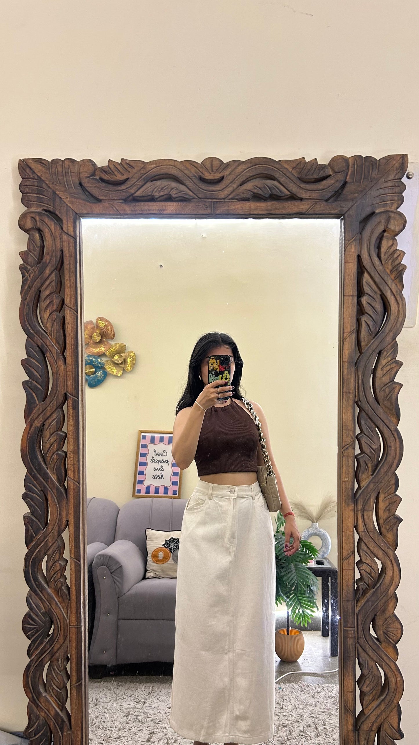 64) Korean skirt 30-31 waist/l:31