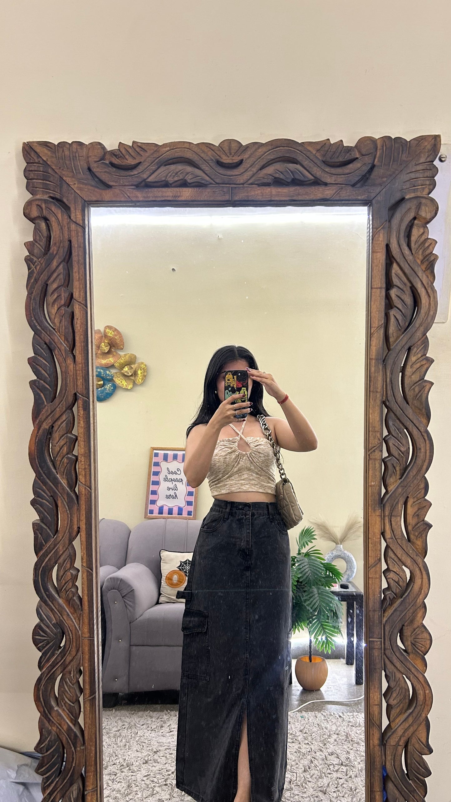 91) Korean skirt 28-30 waist/l:35
