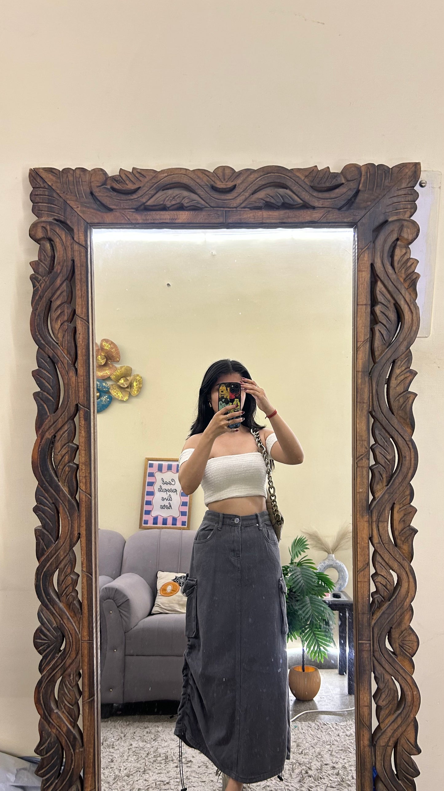 60) thrifted skirt 30 waist/l:31