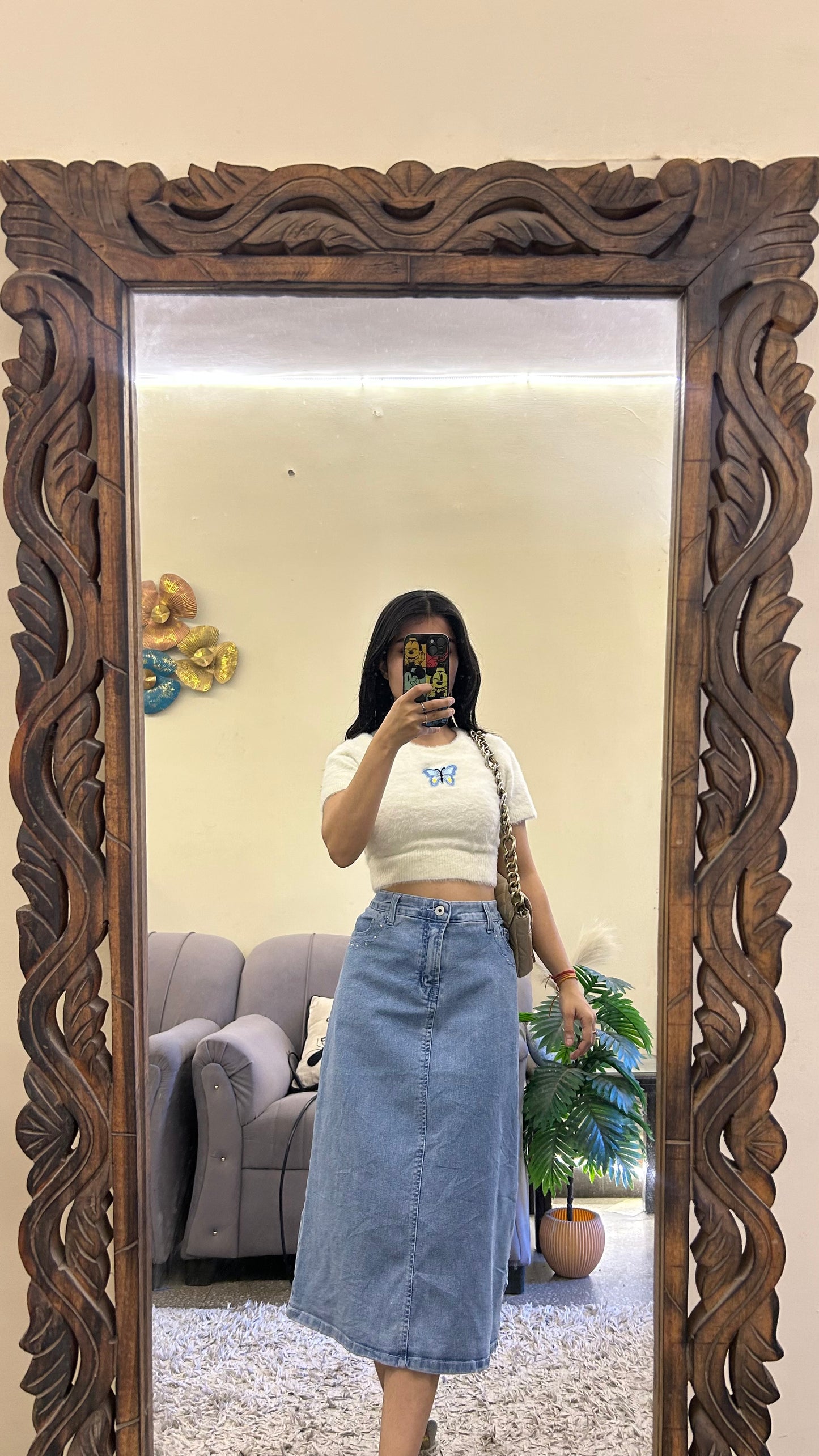 38) korean skirt 36 waist/l:28