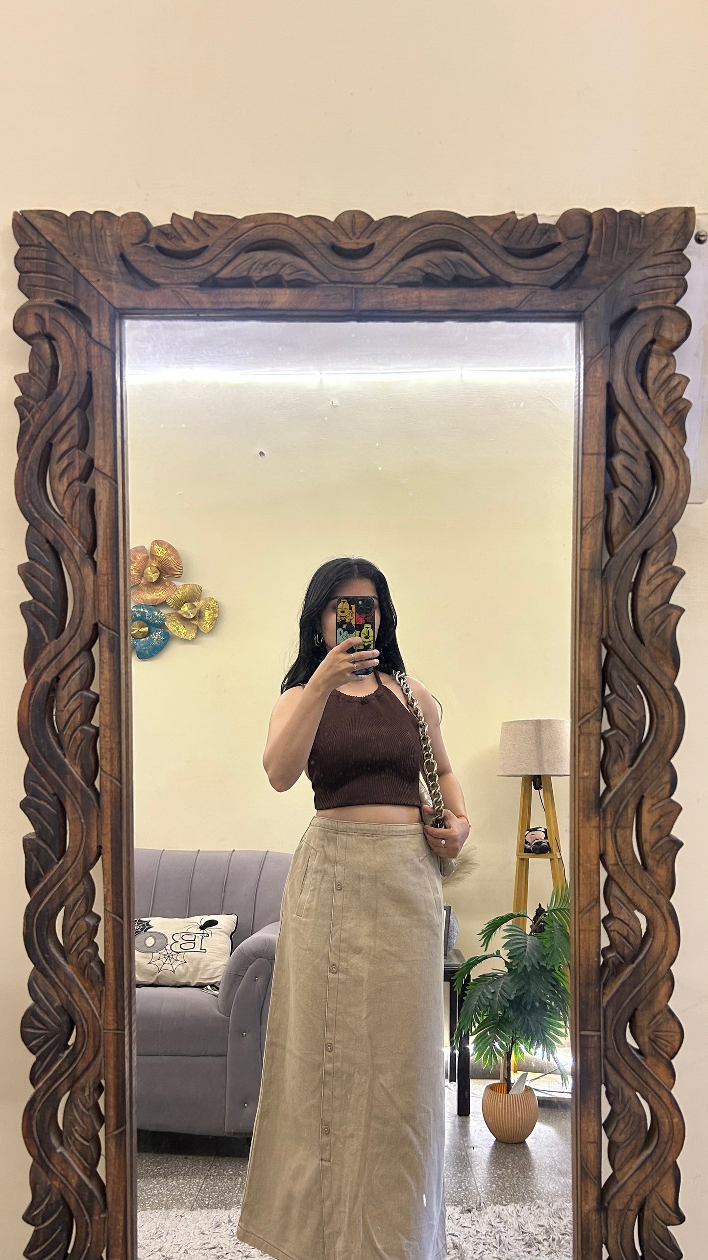 107) Korean skirt 26 waist/l:32