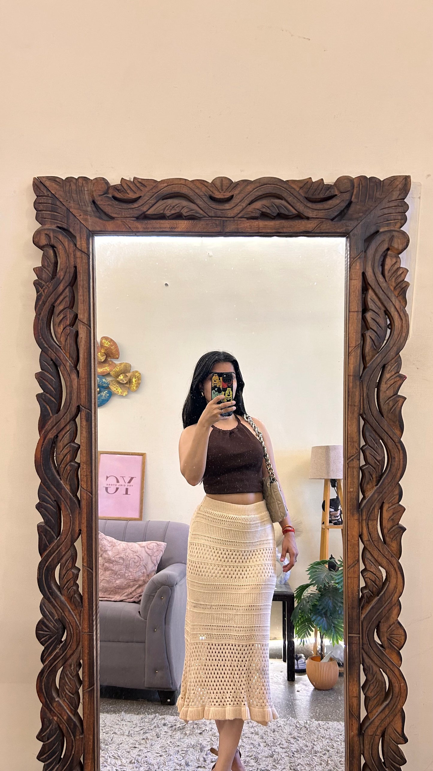 32)crochet skirt with layer waist 24-26/l:30